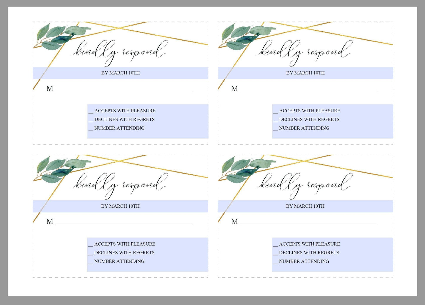 Greenery Wedding Invitation Set Template,Printable Wedding Invitation,Geometric Gold Wedding,Instant Download,Editable Invitation- TARA - SAVVY PAPER CO