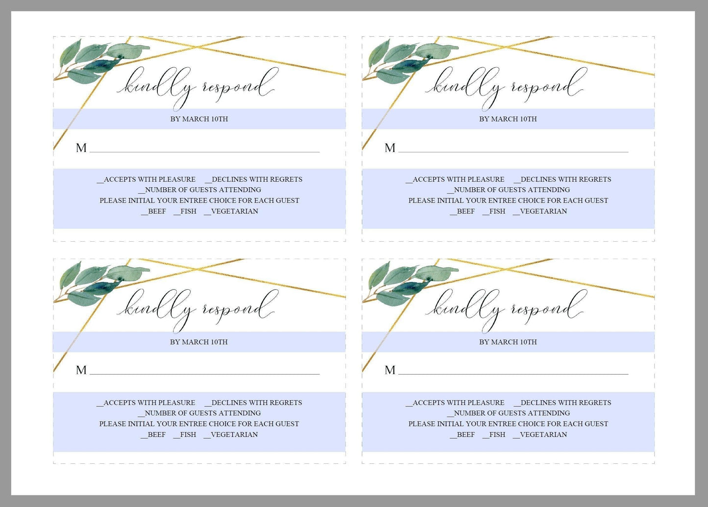 Greenery Wedding Invitation Set Template,Printable Wedding Invitation,Geometric Gold Wedding,Instant Download,Editable Invitation- TARA - SAVVY PAPER CO