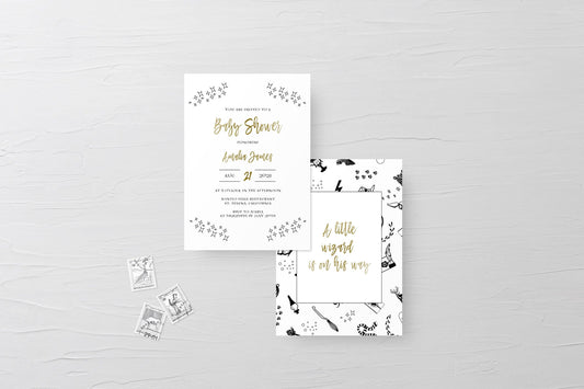 Hogwarts Harry Potter Baby Shower Invitation Instant Download, Wizard Baby Shower, RSVP, Harry Potter Invites Printable - SAVVY PAPER CO