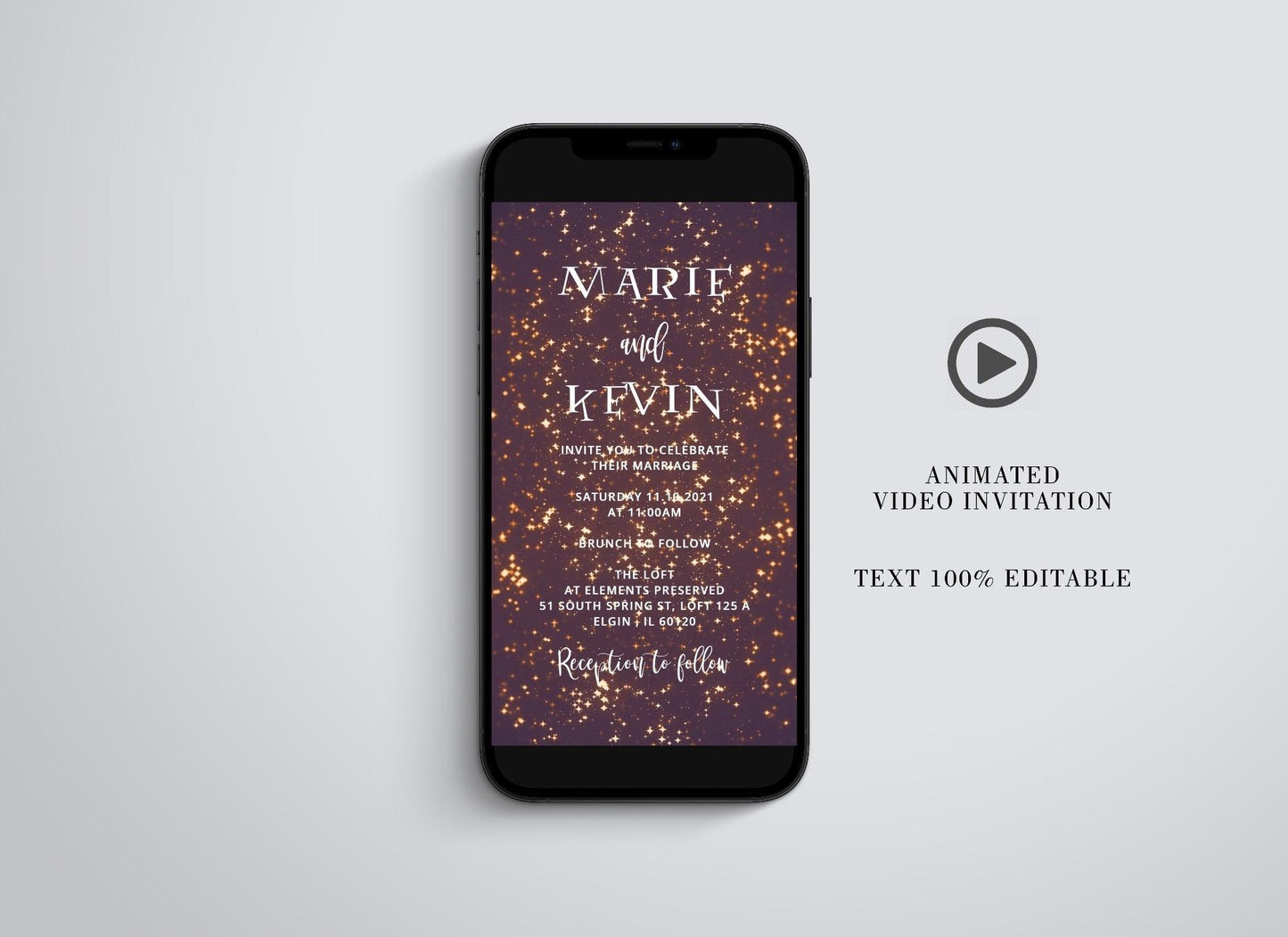 Hogwarts Harry Potter Wedding Video Evite, Wizard Birthday Invite, Electronic Save The Date, Stars, Wedding Video Invitation, Animated - SAVVY PAPER CO