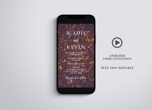 Hogwarts Harry Potter Wedding Video Evite, Wizard Birthday Invite, Electronic Save The Date, Stars, Wedding Video Invitation, Animated - SAVVY PAPER CO