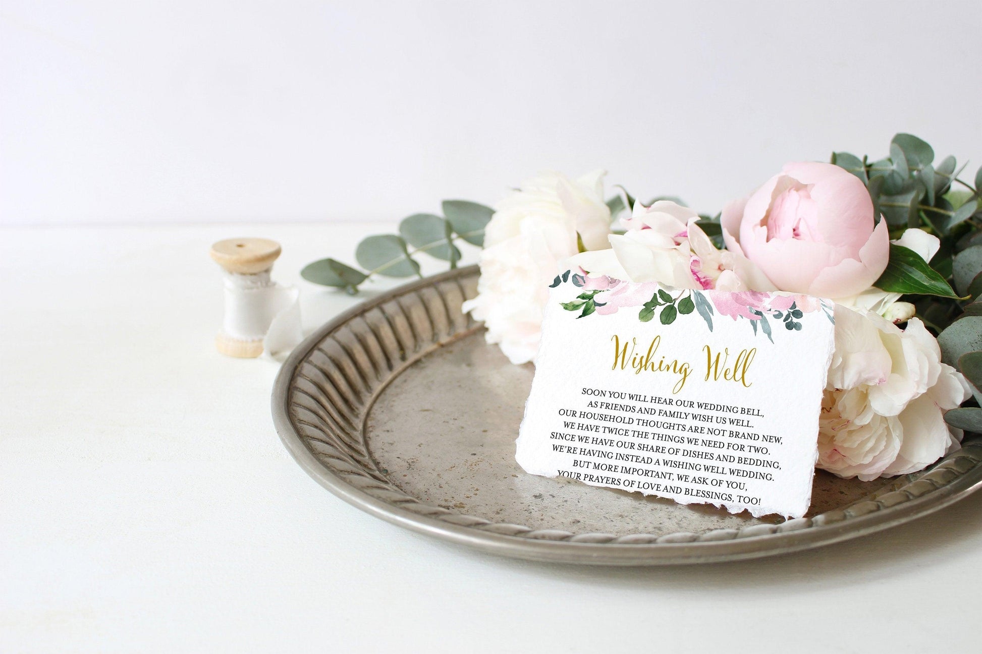 Honeymoon Wishing Well Card Template, Honeymoon Wish, Honeymoon Fund, Honeymoon Request, Wish Card, Wedding Insert - Rhea - SAVVY PAPER CO