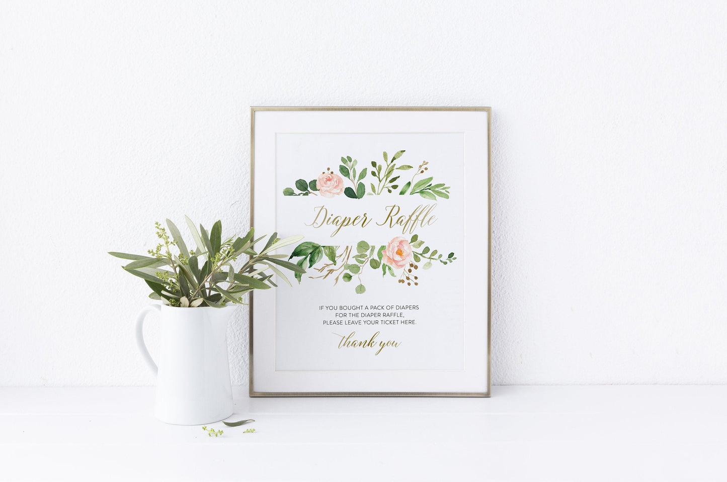 Instant Download Diaper Raffle Ticket Template, Printable Diaper Raffle Insert, Diaper Raffle Invitation, Diaper Raffle Game - ELISA - SAVVY PAPER CO