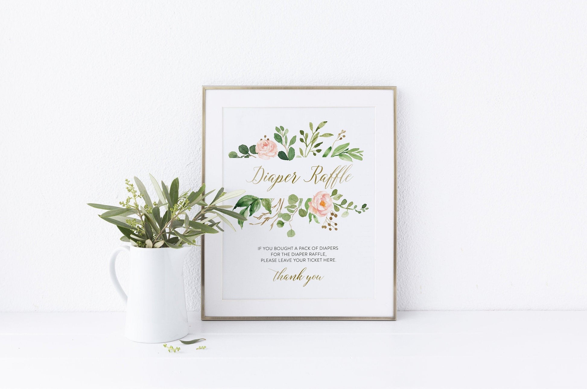 Instant Download Diaper Raffle Ticket Template, Printable Diaper Raffle Insert, Diaper Raffle Invitation, Diaper Raffle Game - ELISA - SAVVY PAPER CO