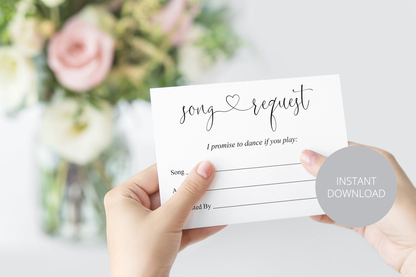 Let's dance card, Song Request Insert Card Template, Dancing Card, Dance Card, RSVP, Wedding Song Request, Rustic - Heather - SAVVY PAPER CO