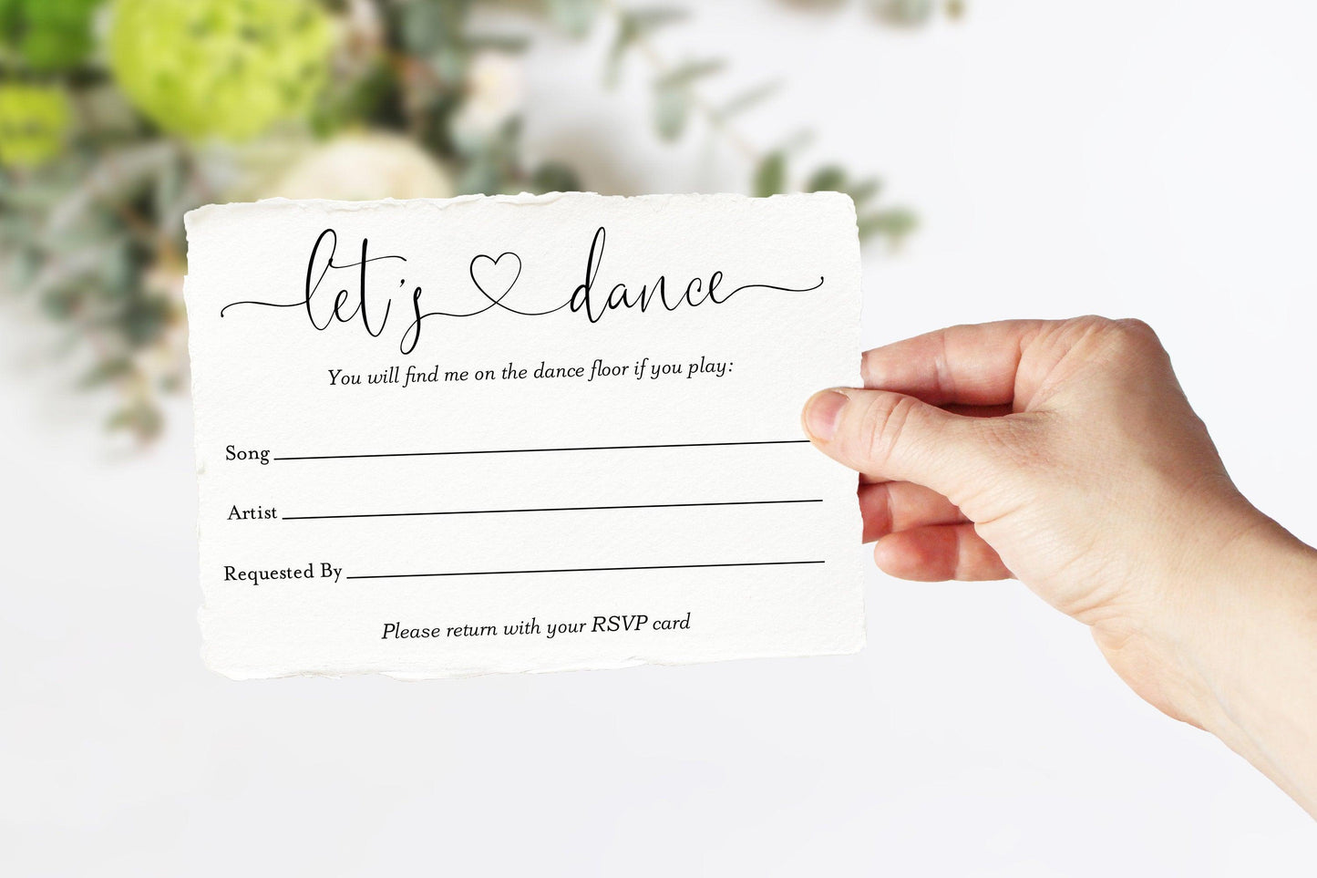 Let's dance card, Song Request Insert Card Template, Dancing Card, Dance Card, RSVP, Wedding Song Request, Rustic - Heather - SAVVY PAPER CO