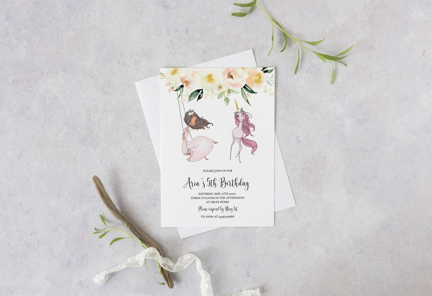 Magical Unicorn Invitation Template, Unicorn Birthday Invitation, Glitter Unicorn Invite, Instant Download #UNI - SAVVY PAPER CO