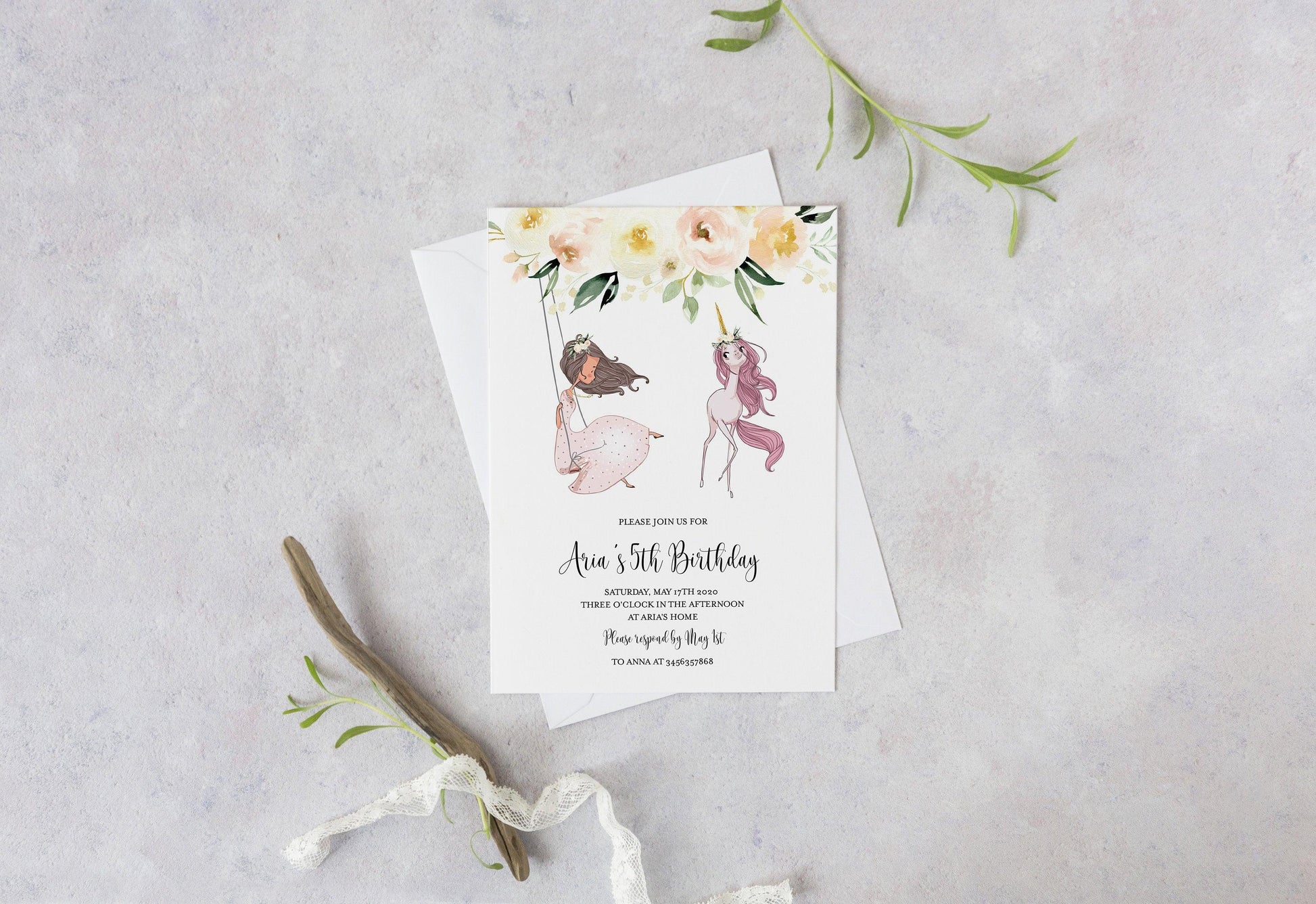 Magical Unicorn Invitation Template, Unicorn Birthday Invitation, Glitter Unicorn Invite, Instant Download #UNI - SAVVY PAPER CO