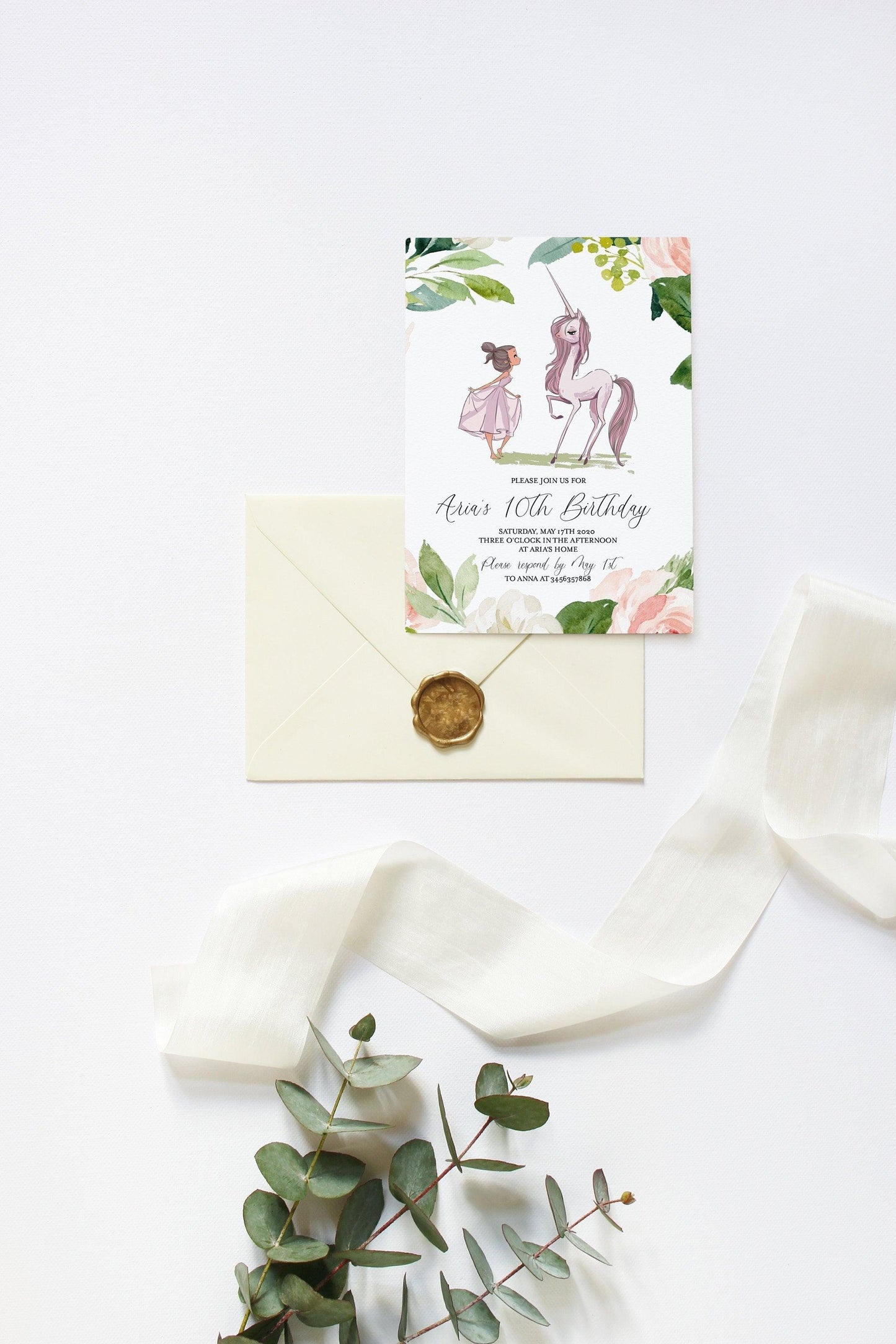 Magical Unicorn Invitation Unicorn Birthday Invitation Instant Download #UNI - SAVVY PAPER CO