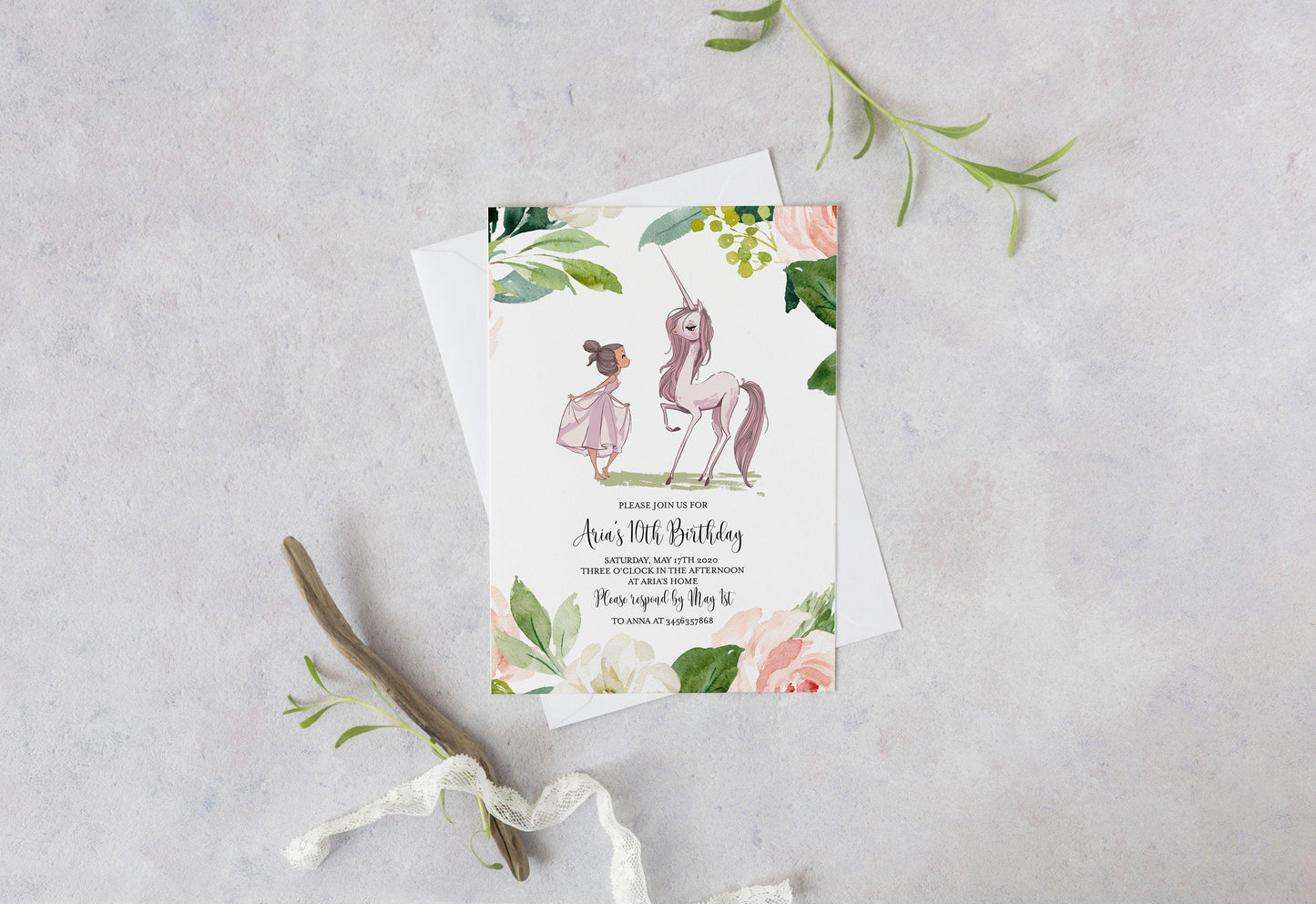 Magical Unicorn Invitation template, Unicorn Birthday Invitations, Instant Download, Unicorn Invites, #UNI - SAVVY PAPER CO