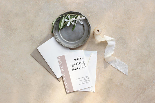 Minimalist Modern Wedding Invitation Template, Wedding Invitations, Printable DIY, Wedding Invitation Template Download - DIANA - SAVVY PAPER CO