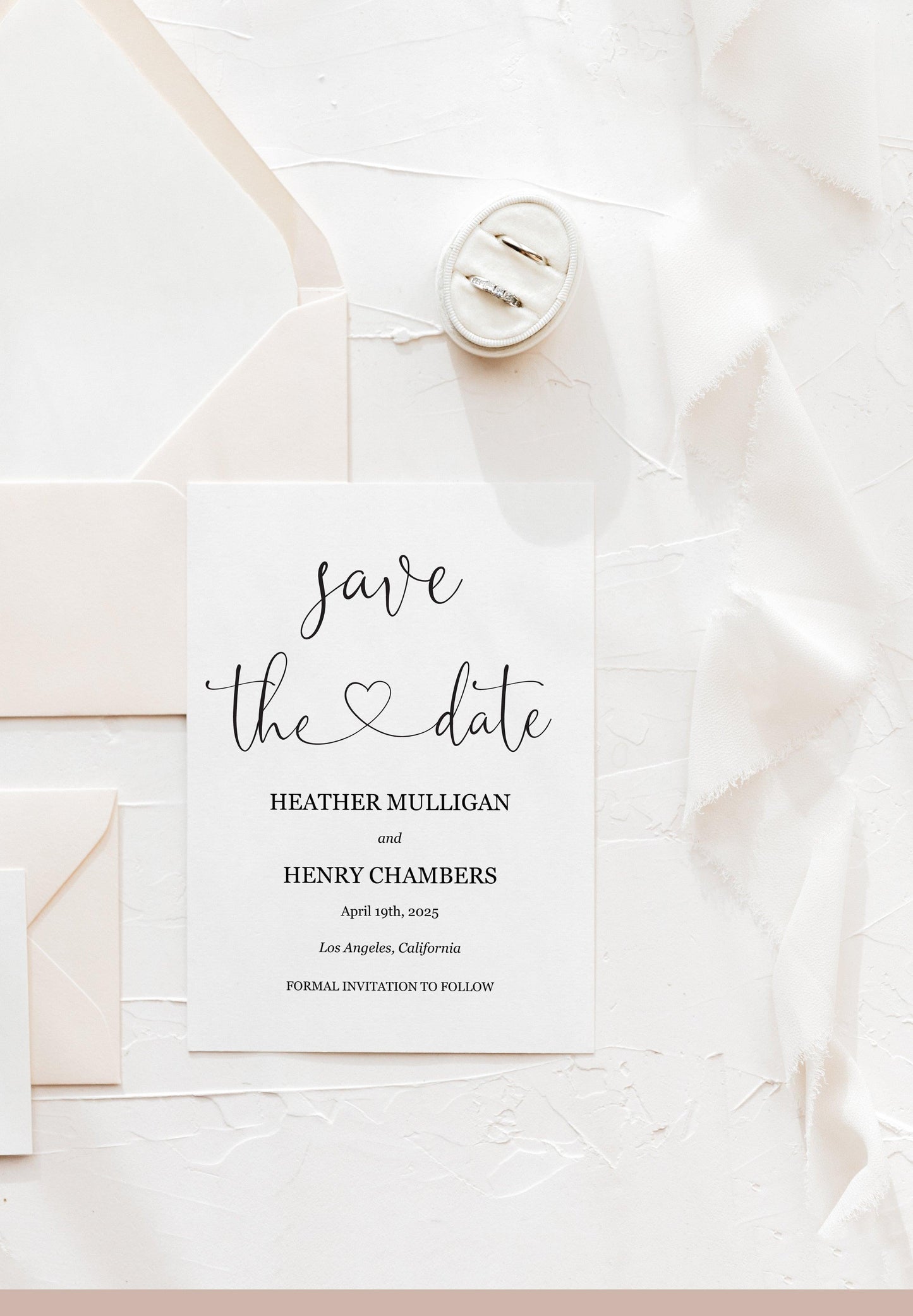 Minimalist Wedding Invitation Template Bundle, Minimal Wedding Invitation, Modern Wedding Invitation, DIY Wedding Invite Simple - Heather - SAVVY PAPER CO