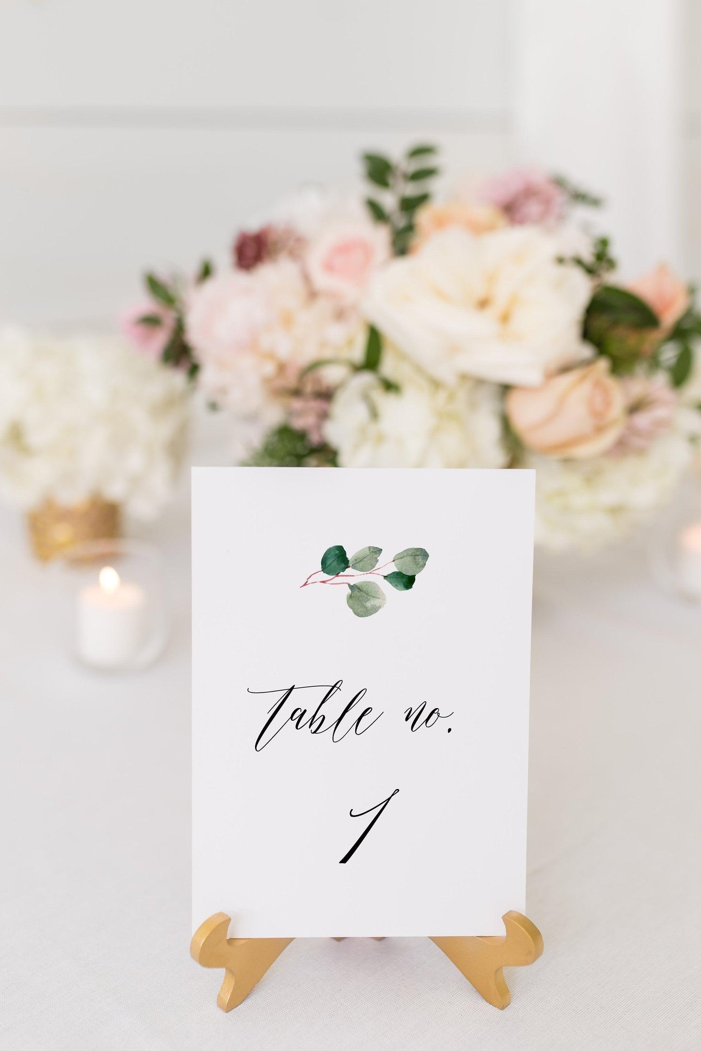 Minimalist Wedding Table Number Printable Numbers Printable Instant Download Templett Table Number Cards Greenery - Cora - SAVVY PAPER CO