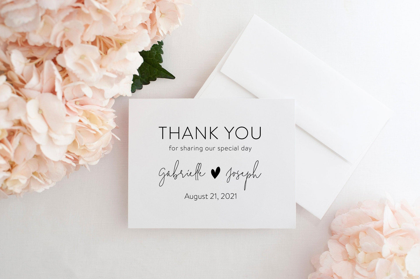 Minimalist Wedding Thank You Card Instant Download Thank you Cards Printable Thank You Wedding Cards - GAB - SAVVY PAPER CO
