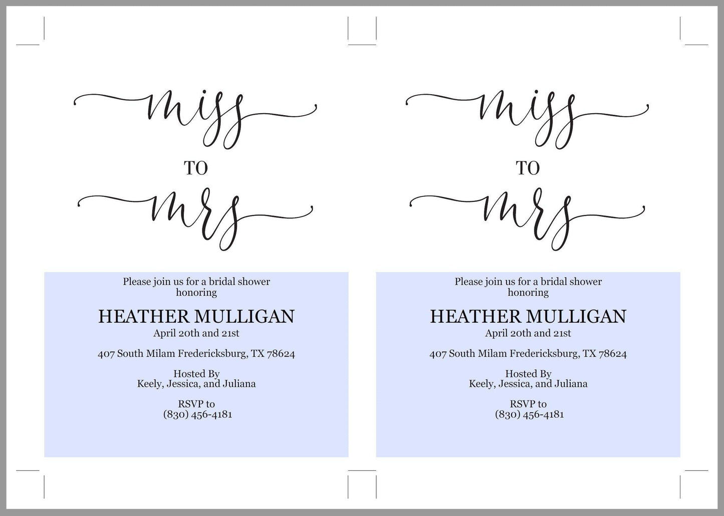 Miss to Mrs Bridal Shower Invitation Instant Download Printable Editable Template DIY Bridal Shower Invite Heart - Heather - SAVVY PAPER CO