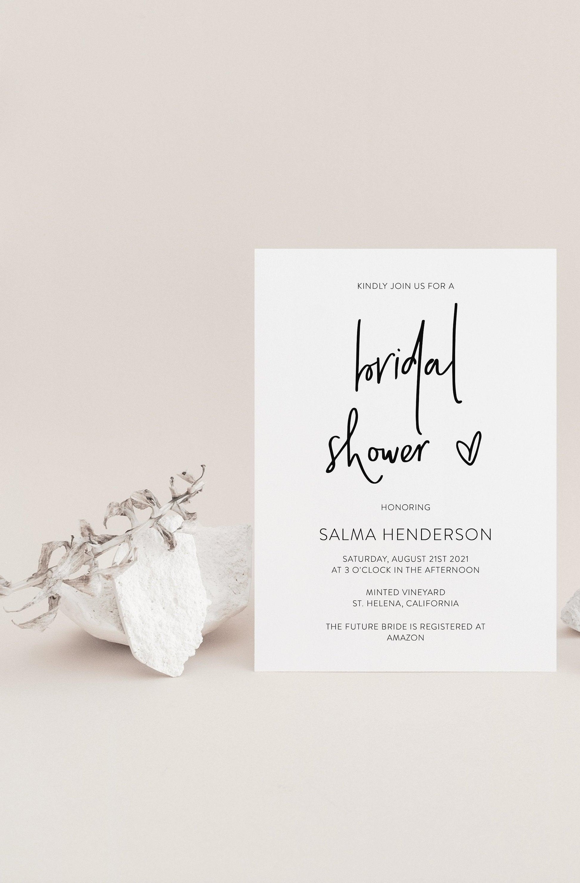 Modern Bridal Shower Invitation Instant Download Printable Editable Template DIY Bridal Shower Invite Templett - DONNA - SAVVY PAPER CO