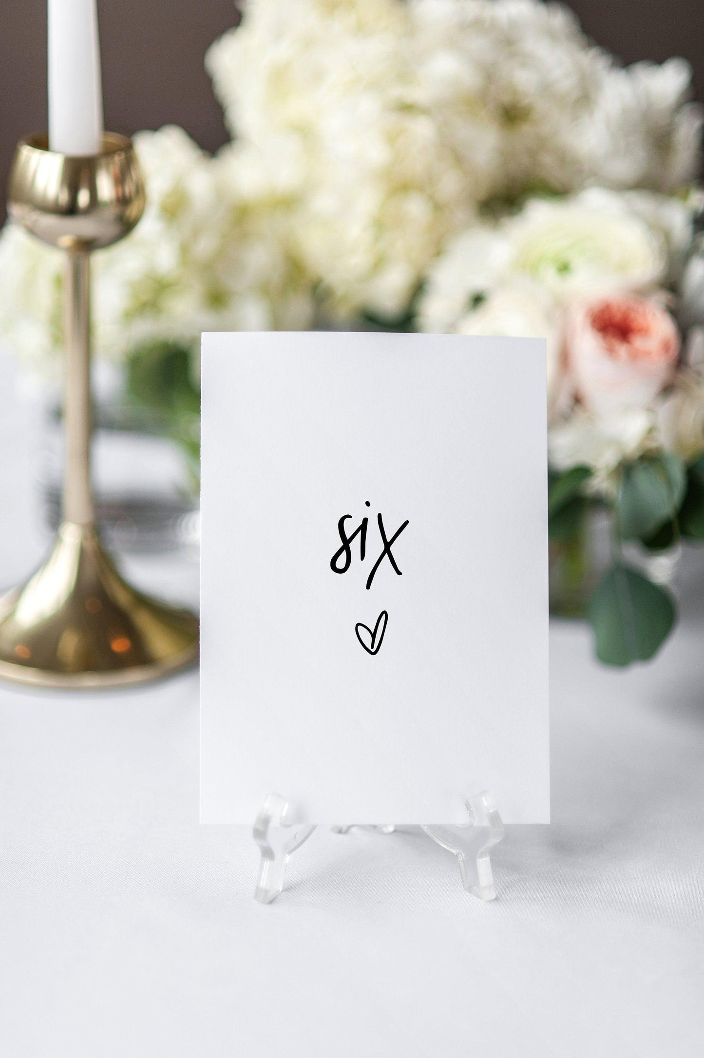 Modern Wedding Table Number Template, Minimalist Table Numbers, Table Number Templett, INSTANT Printable Table Numbers 4x6 5x7 - DONNA - SAVVY PAPER CO