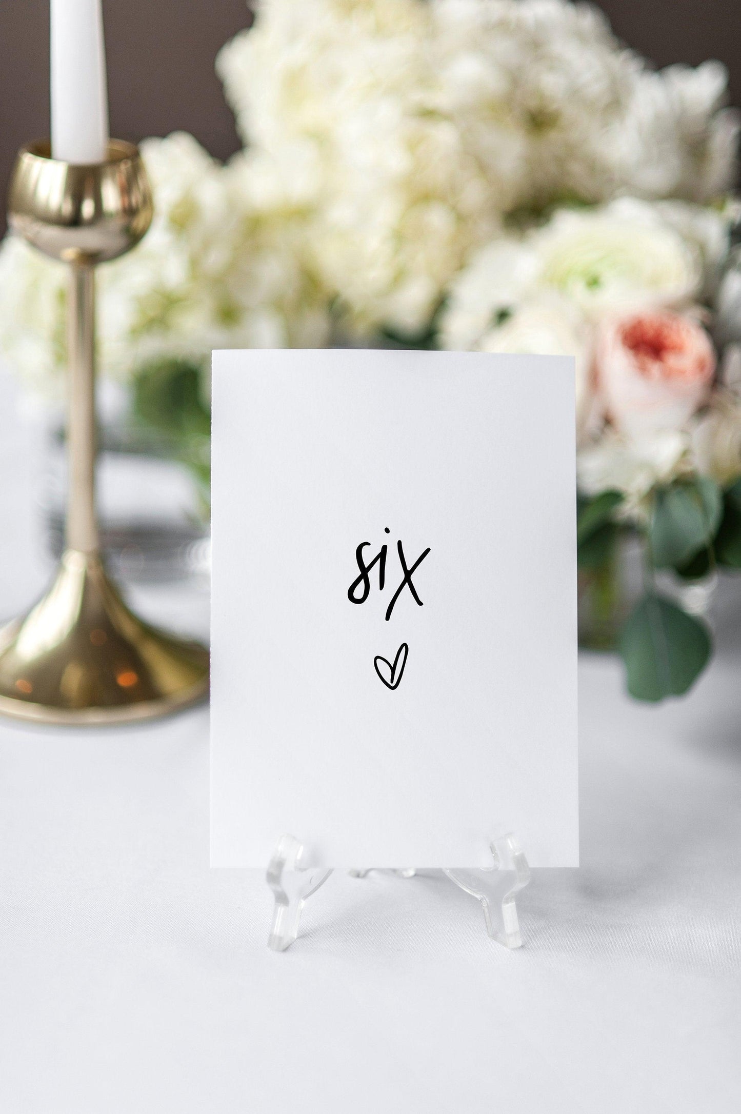 Modern Wedding Table Number Template, Minimalist Table Numbers, Table Number Templett, INSTANT Printable Table Numbers 4x6 5x7 - DONNA - SAVVY PAPER CO