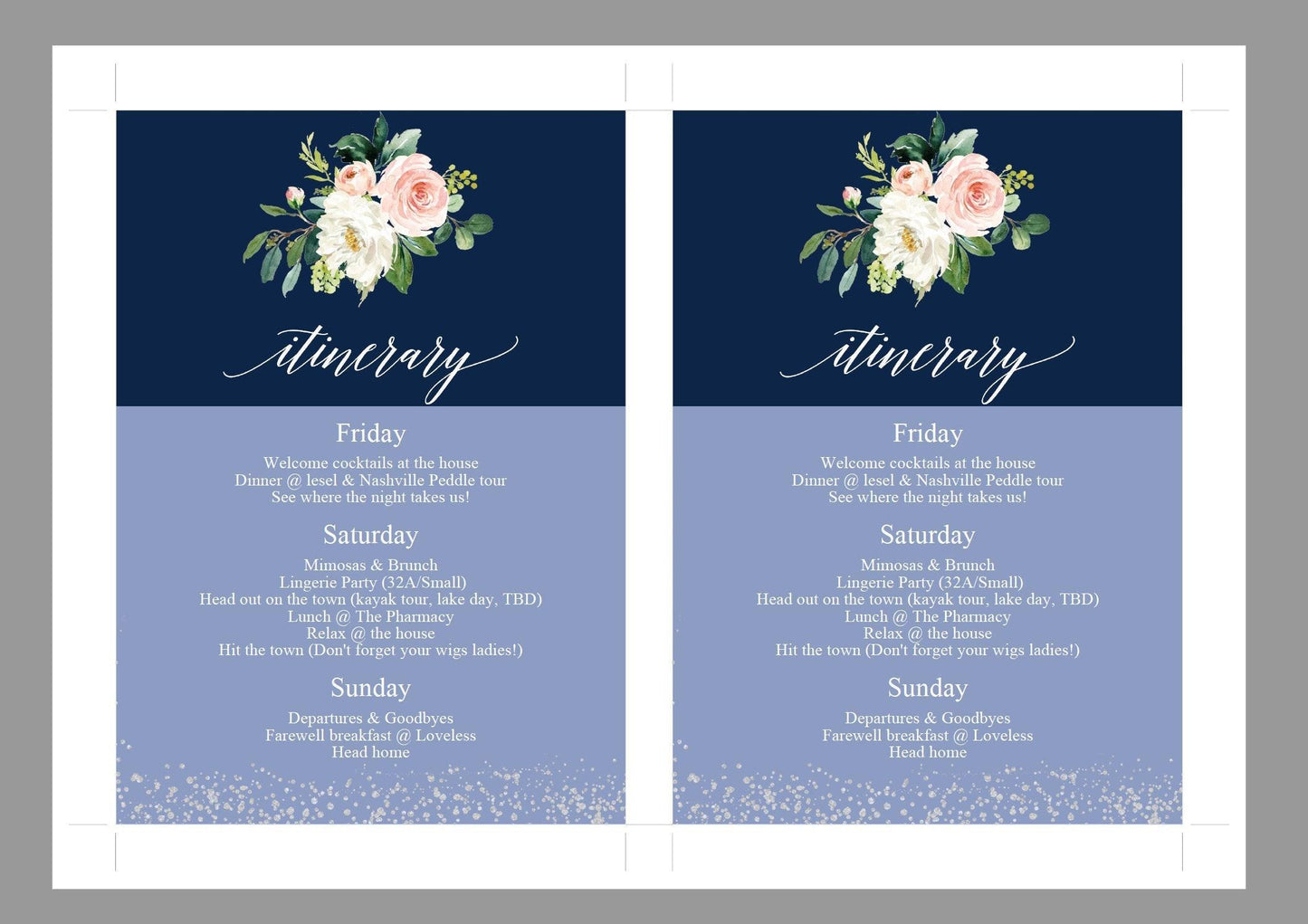 Navy Gold Bachelorette Party Invite, DIY Editable Instant Download Bachelorette Invites, Invitation Template - Eloise - SAVVY PAPER CO