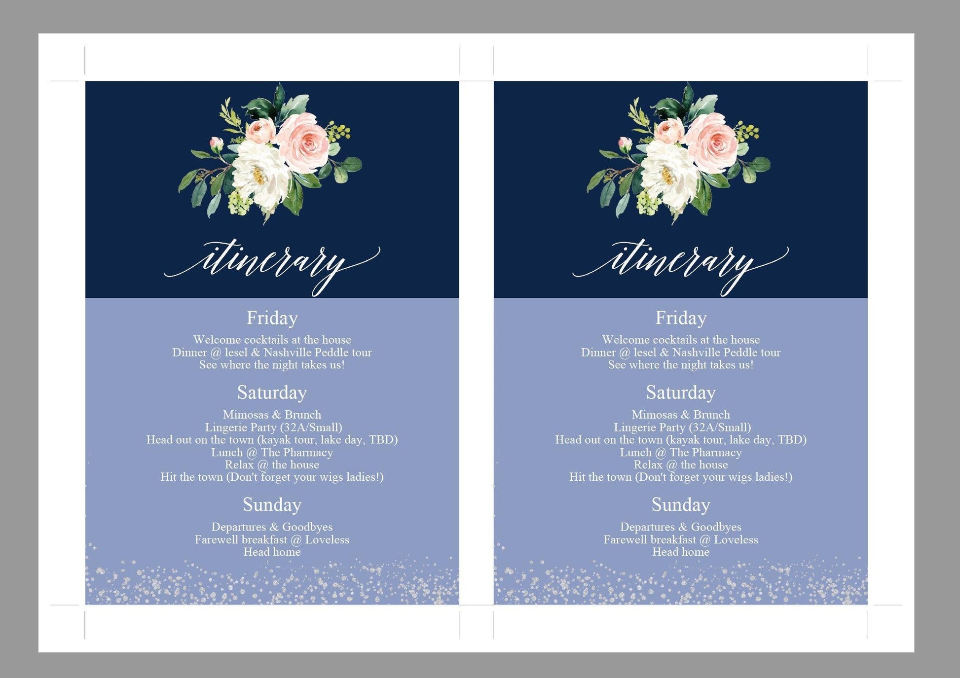 Navy Gold Bachelorette Party Invite, DIY Editable Instant Download Bachelorette Invites, Invitation Template - Eloise - SAVVY PAPER CO