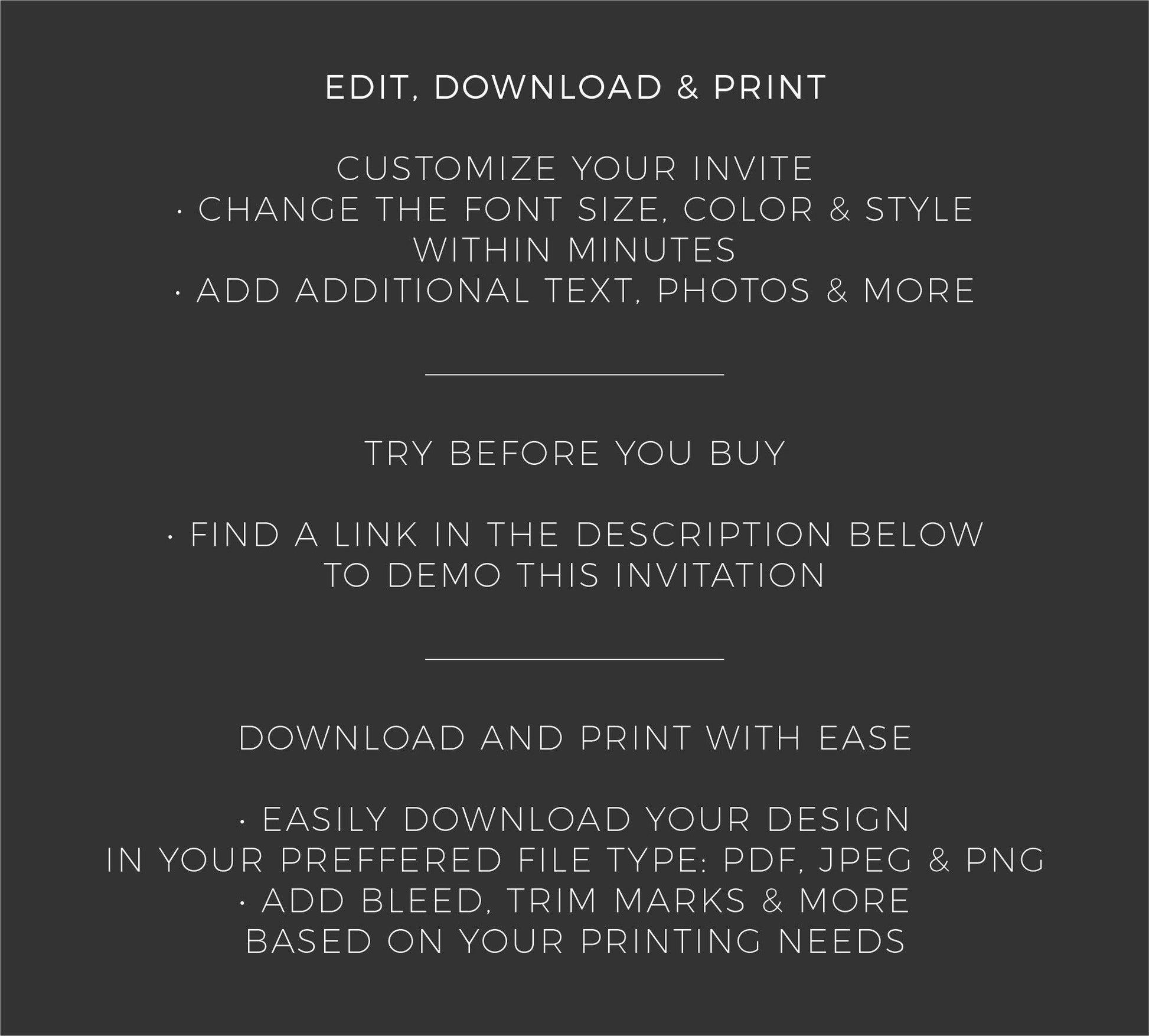 Nothing Fancy Just Love Elopement Template with Photo, Elopement Cards, Photography, Instant Download - MIRA - SAVVY PAPER CO