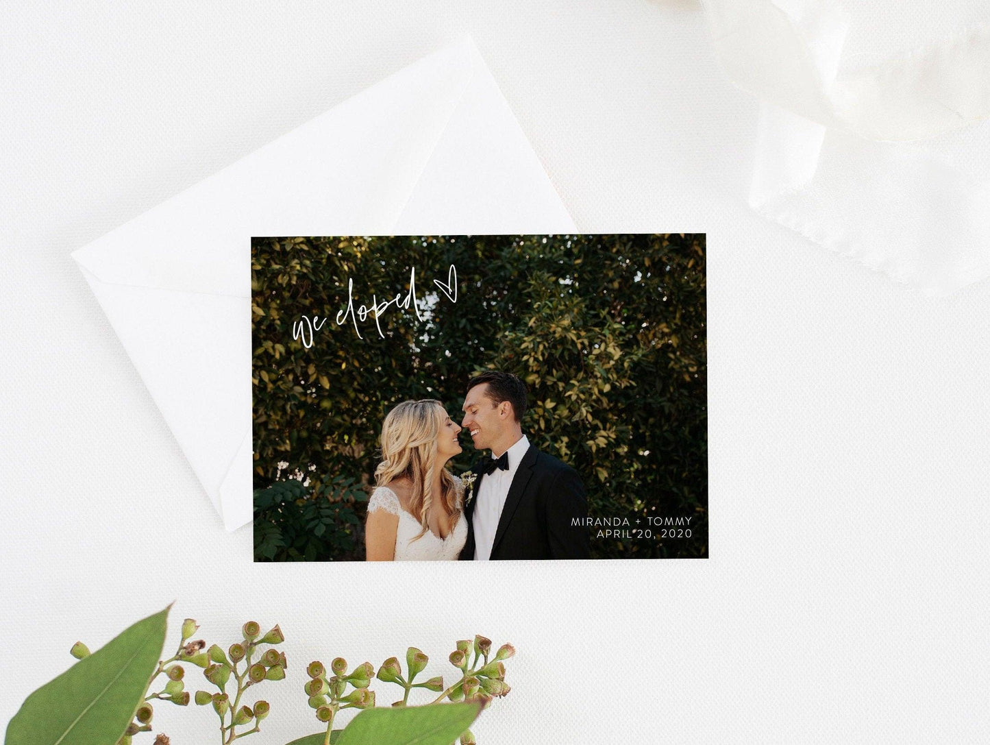 Nothing Fancy Just Love Elopement Template with Photo, Elopement Cards, Photography, Instant Download - MIRA - SAVVY PAPER CO