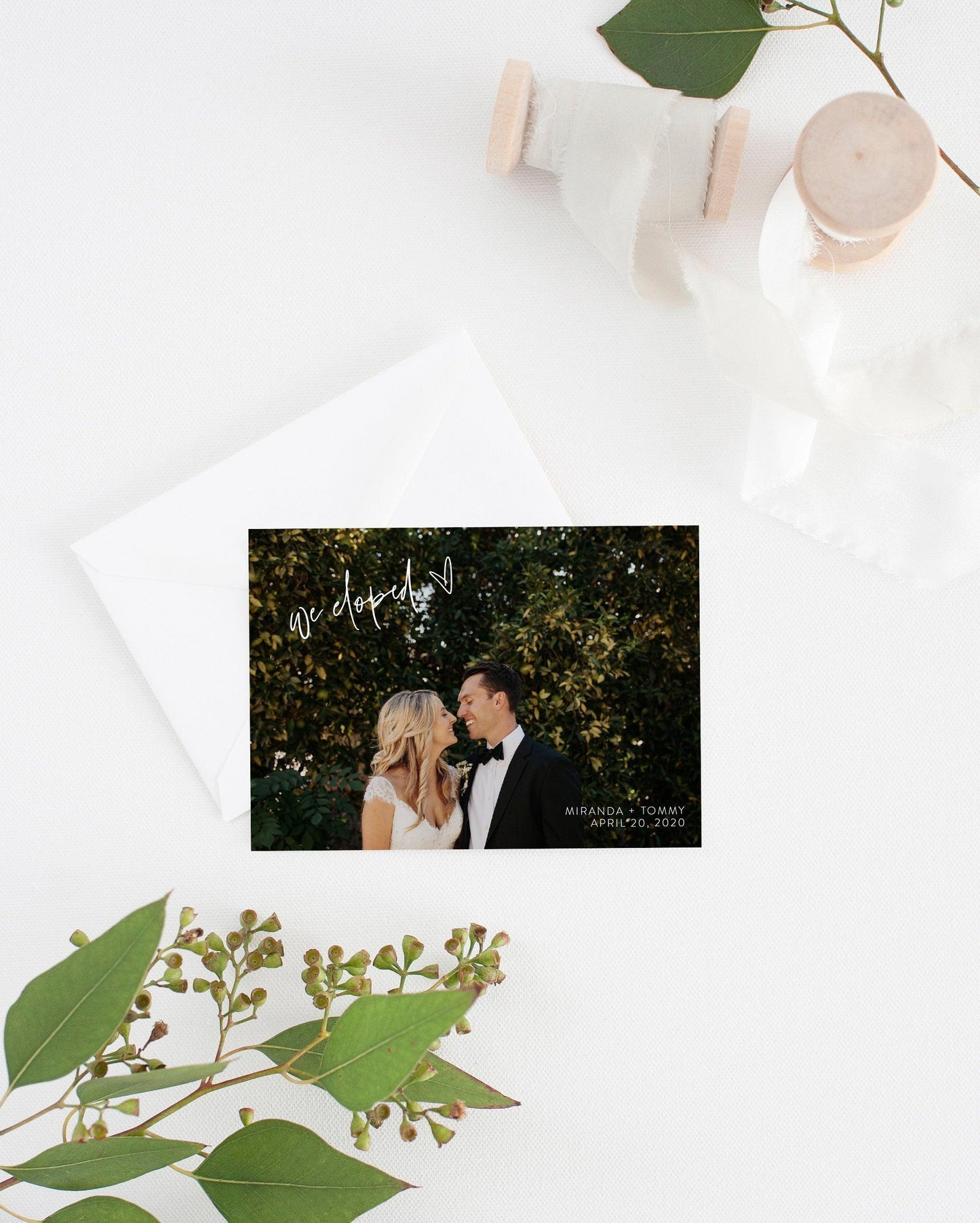 Nothing Fancy Just Love Elopement Template with Photo, Elopement Cards, Photography, Instant Download - MIRA - SAVVY PAPER CO