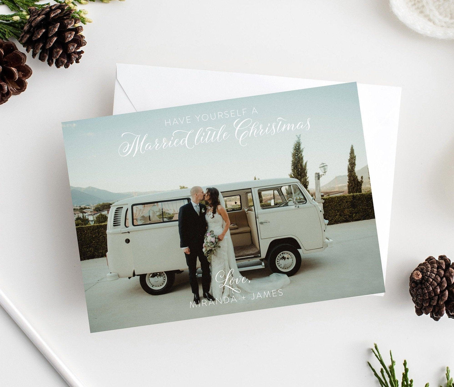Photo Christmas Card Template, Wedding Christmas Card, Holiday Card, christmas card templates for photographers - SELENA - SAVVY PAPER CO