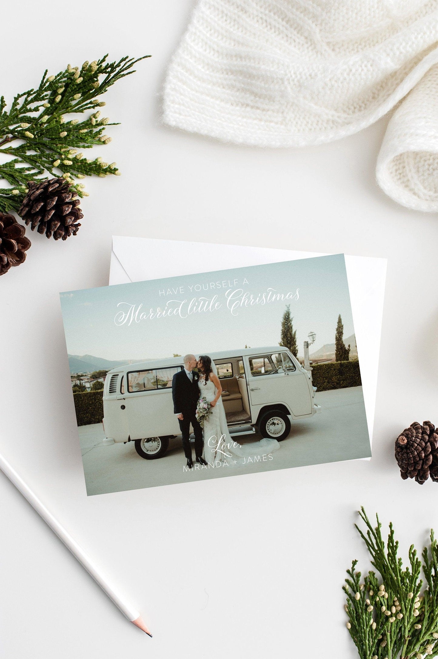 Photo Christmas Card Template, Wedding Christmas Card, Holiday Card, christmas card templates for photographers - SELENA - SAVVY PAPER CO