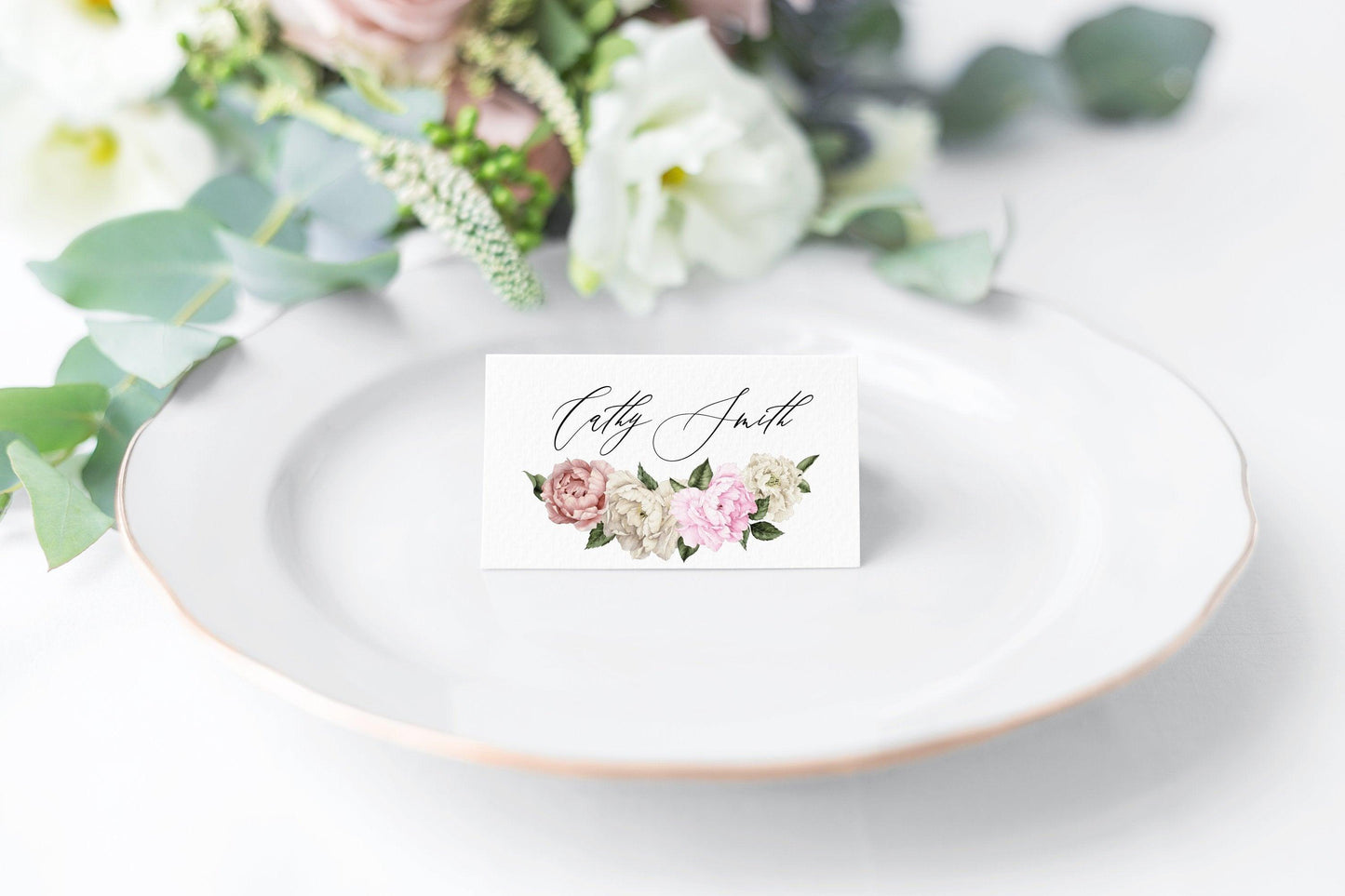 Place Card Template Wedding Escort Cards Printable Place Card Cards Floral Editable Wedding - Harper - SAVVY PAPER CO