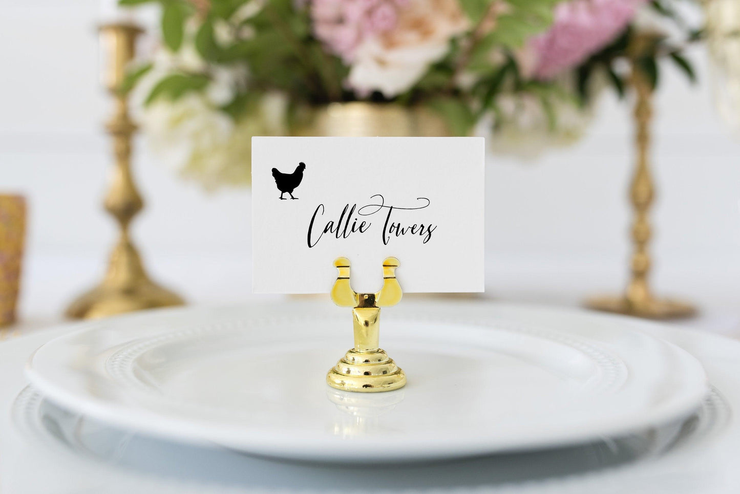 Place Card Template Wedding Escort Cards Printable Place Cards Editable Wedding Menu Icons - Callie - SAVVY PAPER CO