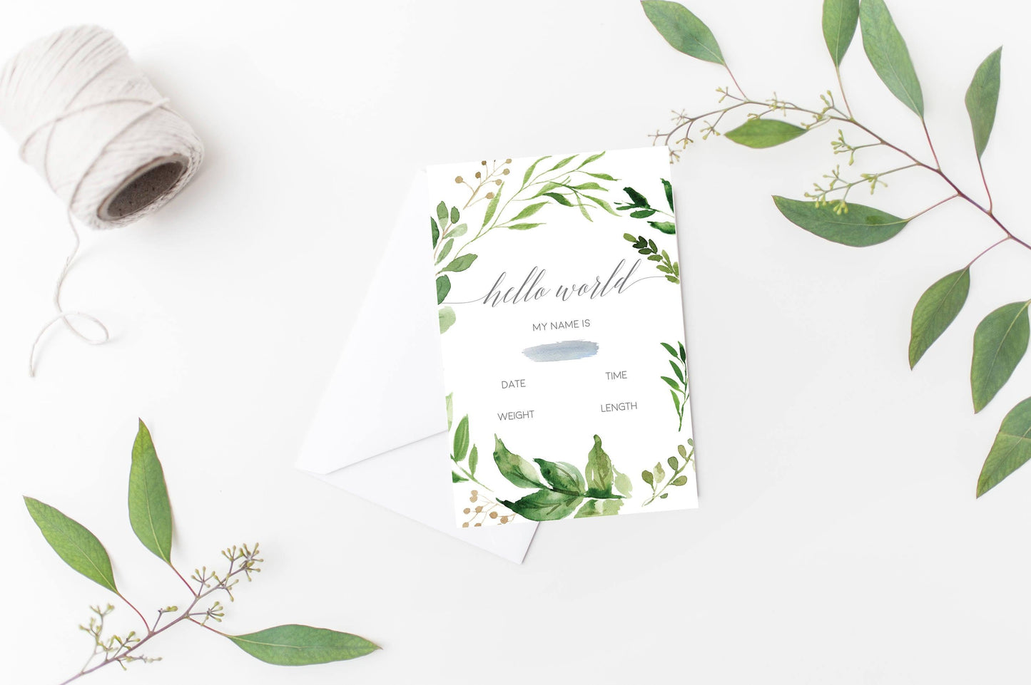 Printable Baby Milestone Cards, Baby Shower Gift, Baby, New Baby Gift, Baby Photo Props, Greenery , Baby Shower #WB2 - SAVVY PAPER CO