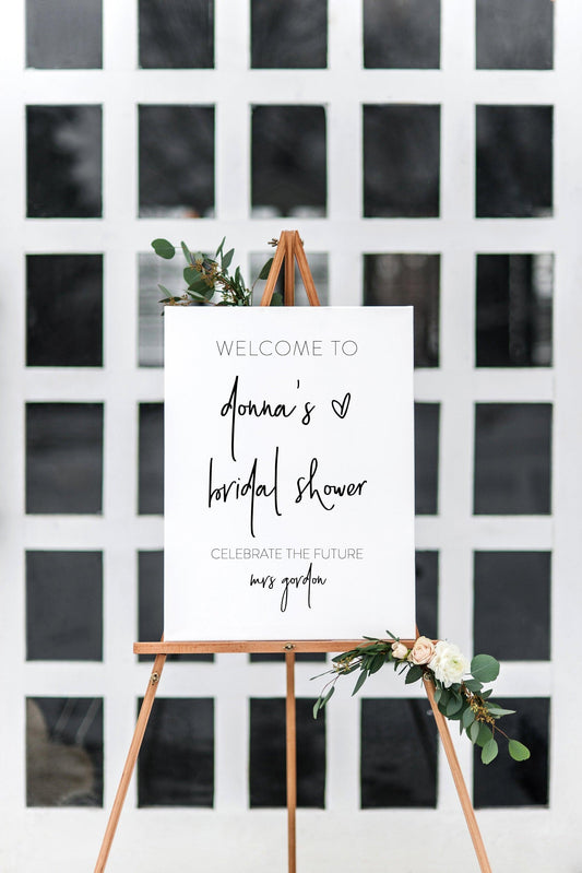 Printable Bridal Shower Welcome Sign Template Editable Instant Download Wedding Décor - DONNA - SAVVY PAPER CO