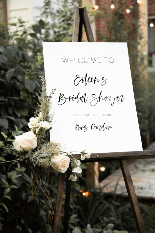 Printable Bridal Shower Welcome Sign Template Editable Instant Download Wedding Décor - Eileen - SAVVY PAPER CO