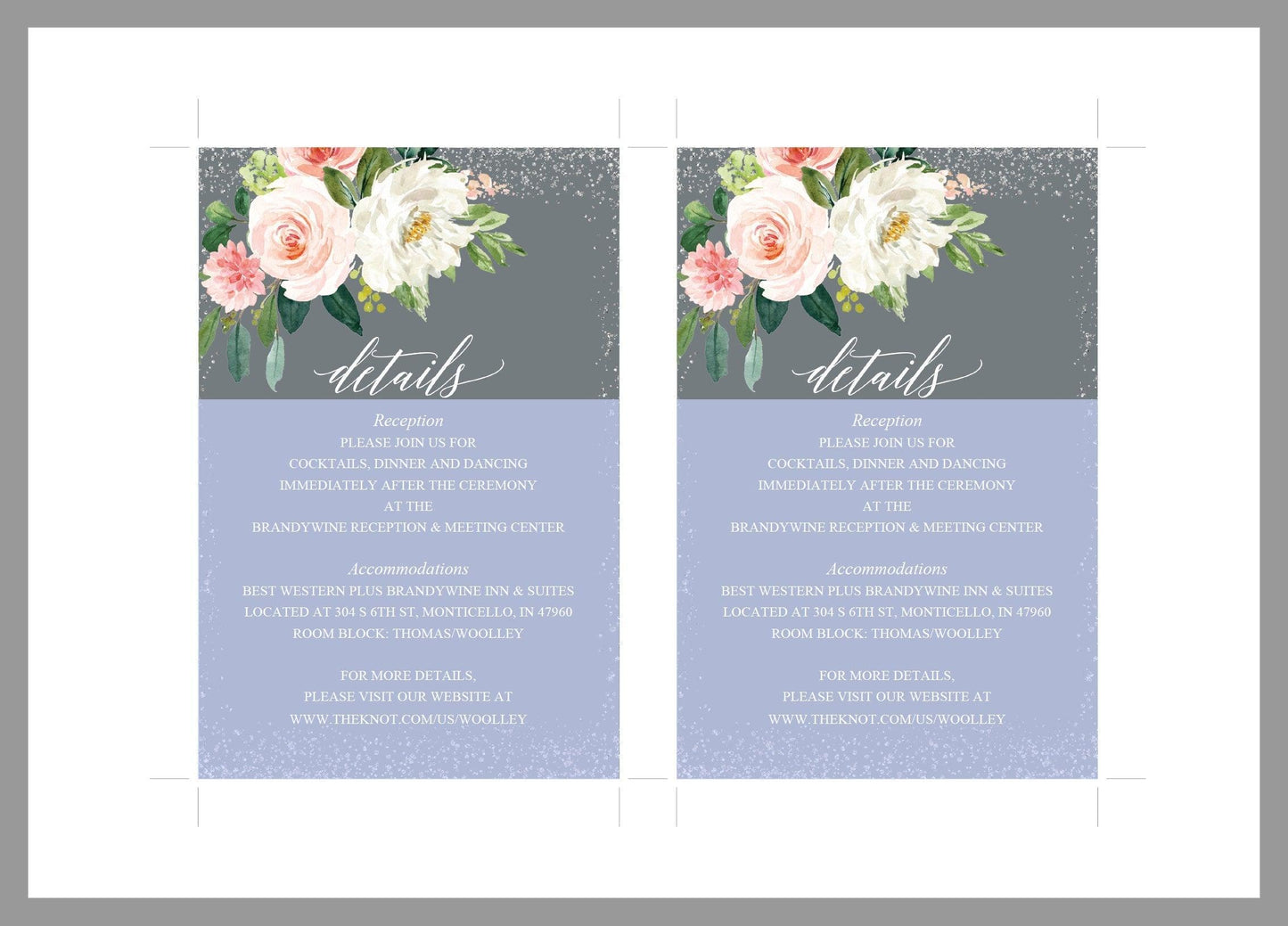 Printable Floral Gray Wedding Invitation Set Editable Template, DIY Instant Download Invites, Invitation Suite - Eloise - SAVVY PAPER CO