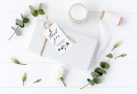 Printable Floral Thank You Tags Template Wedding Bridal Shower Instant Download 100% Editable Greenery - Scarlett - SAVVY PAPER CO