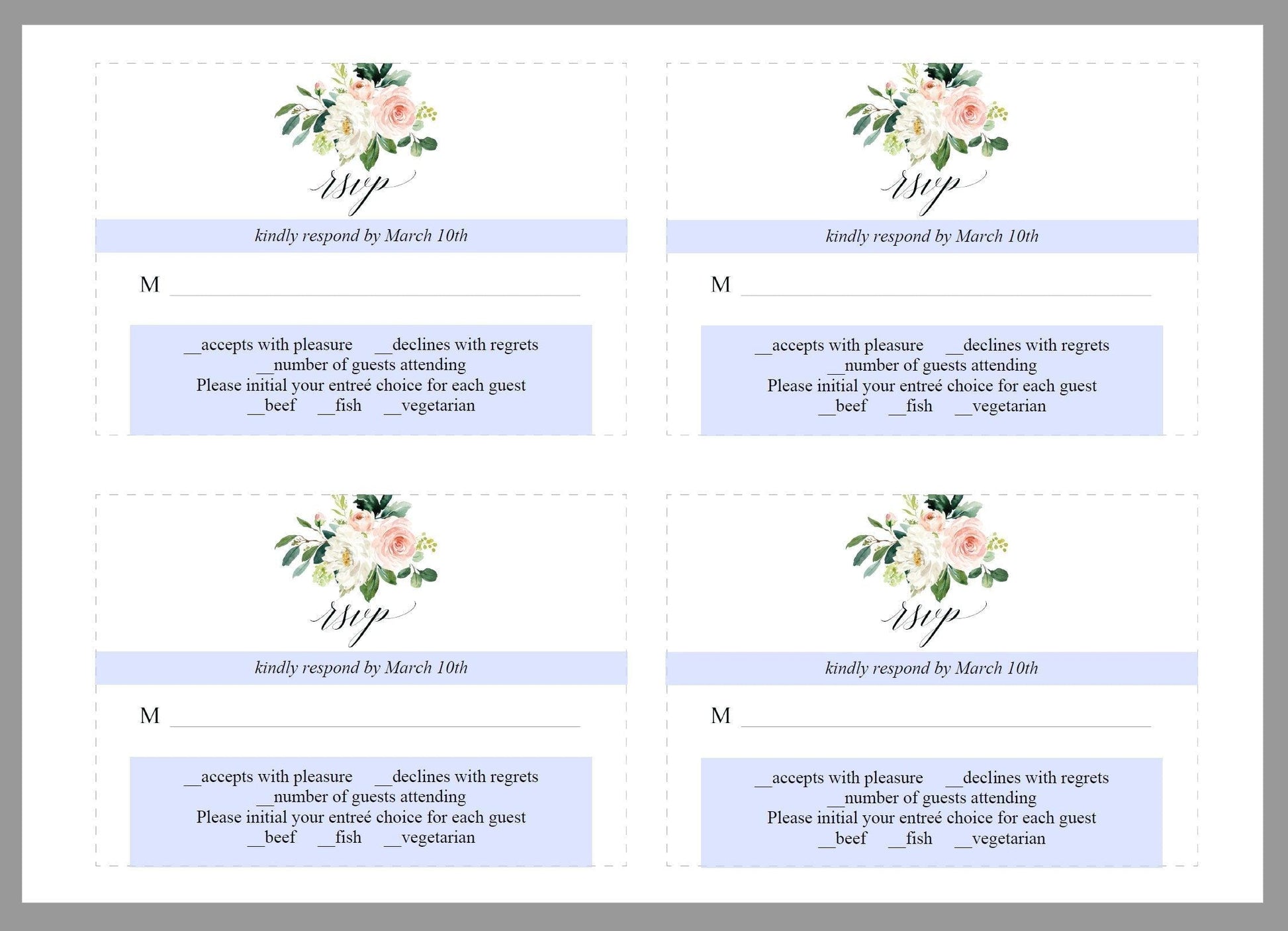 Printable Greenery Rustic Wedding Invitation Set Editable Template, DIY Instant Download Invites, Invitation Suite - Eloise - SAVVY PAPER CO