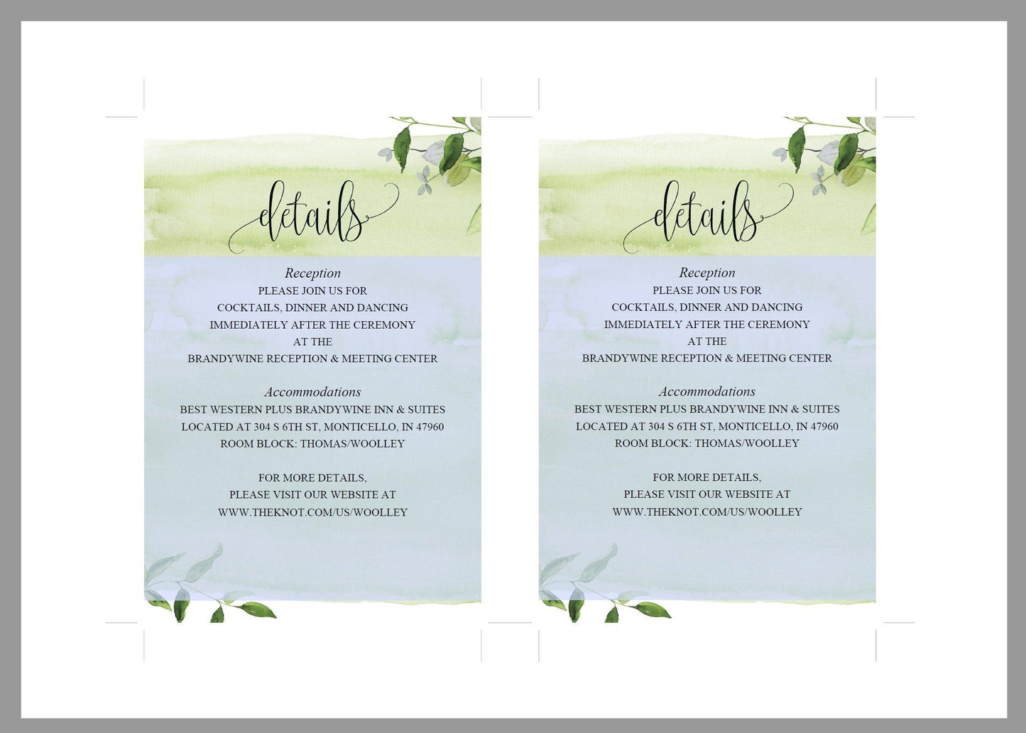 Printable Greenery Rustic Wedding Invitation Set Editable Template, DIY Instant Download Invites, Invitation Suite- Melissa - SAVVY PAPER CO