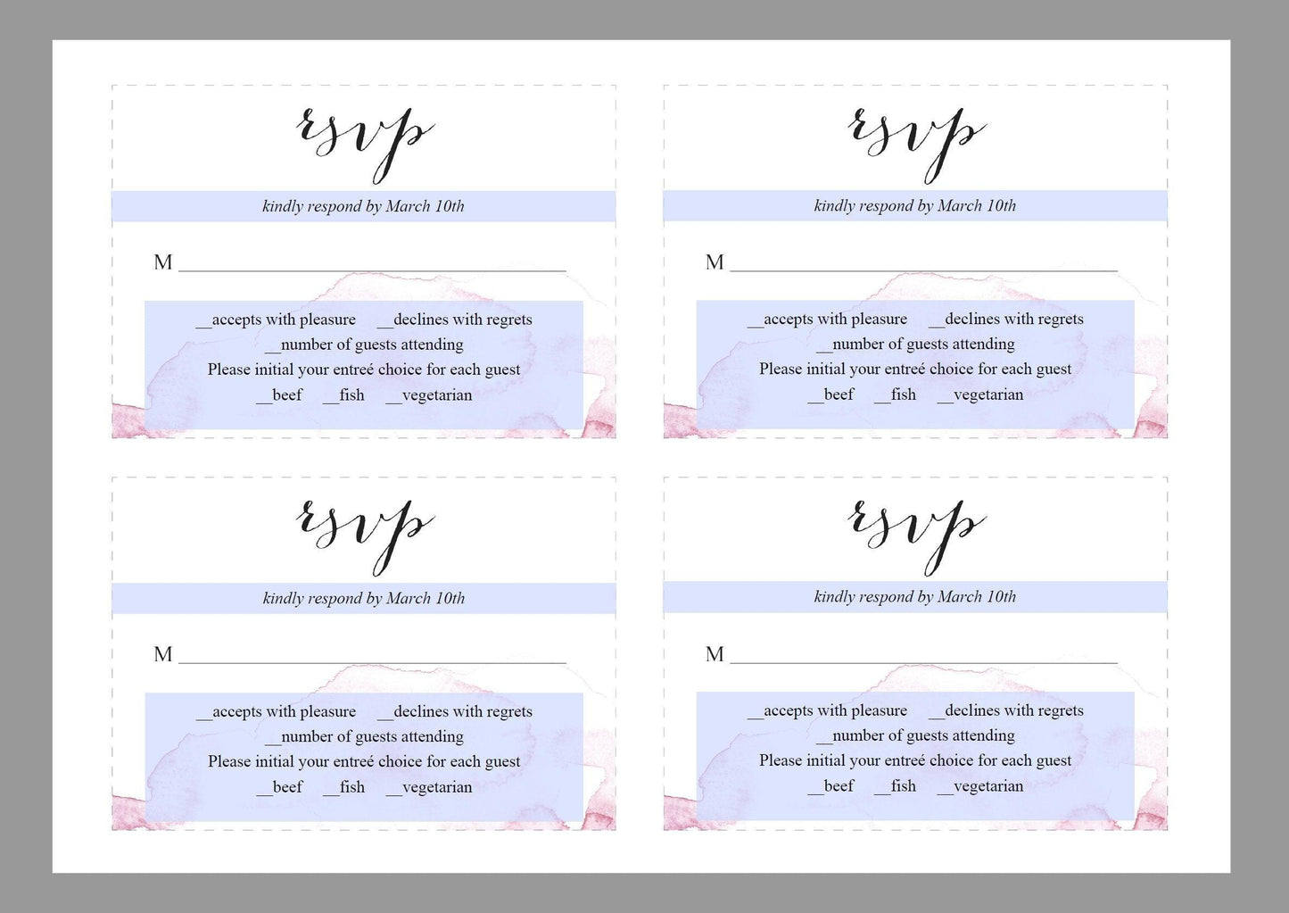 Printable Pink Floral Wedding Invitation Set Editable Template, DIY Instant Download Invites, Invitation Suite- Elisa - SAVVY PAPER CO