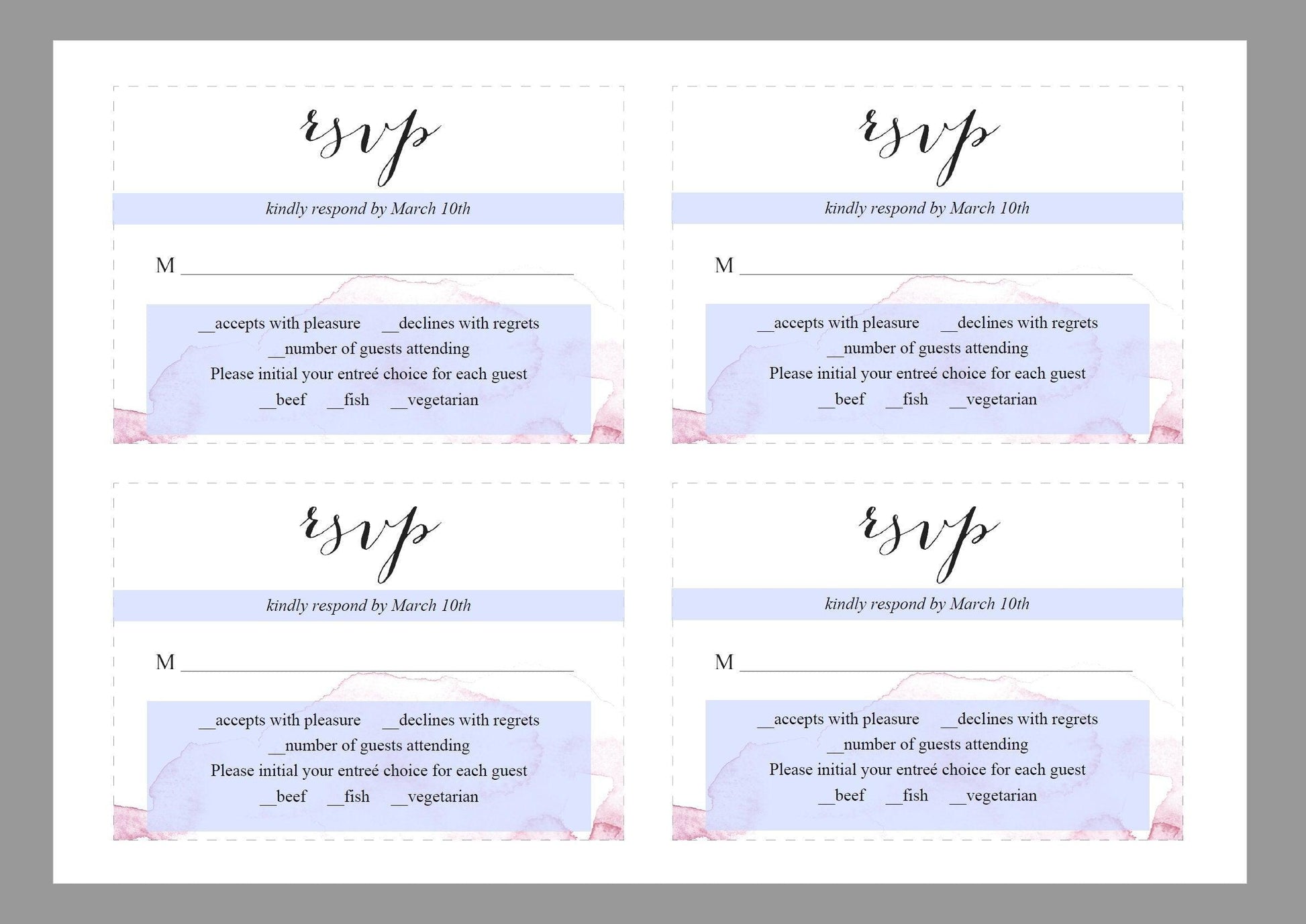 Printable Pink Floral Wedding Invitation Set Editable Template, DIY Instant Download Invites, Invitation Suite- Elisa - SAVVY PAPER CO