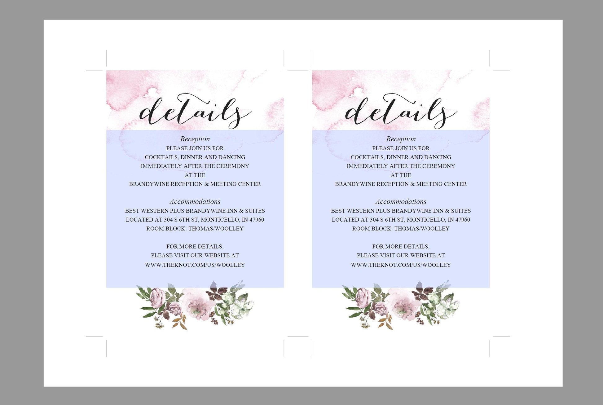 Printable Pink Floral Wedding Invitation Set Editable Template, DIY Instant Download Invites, Invitation Suite- Elisa - SAVVY PAPER CO