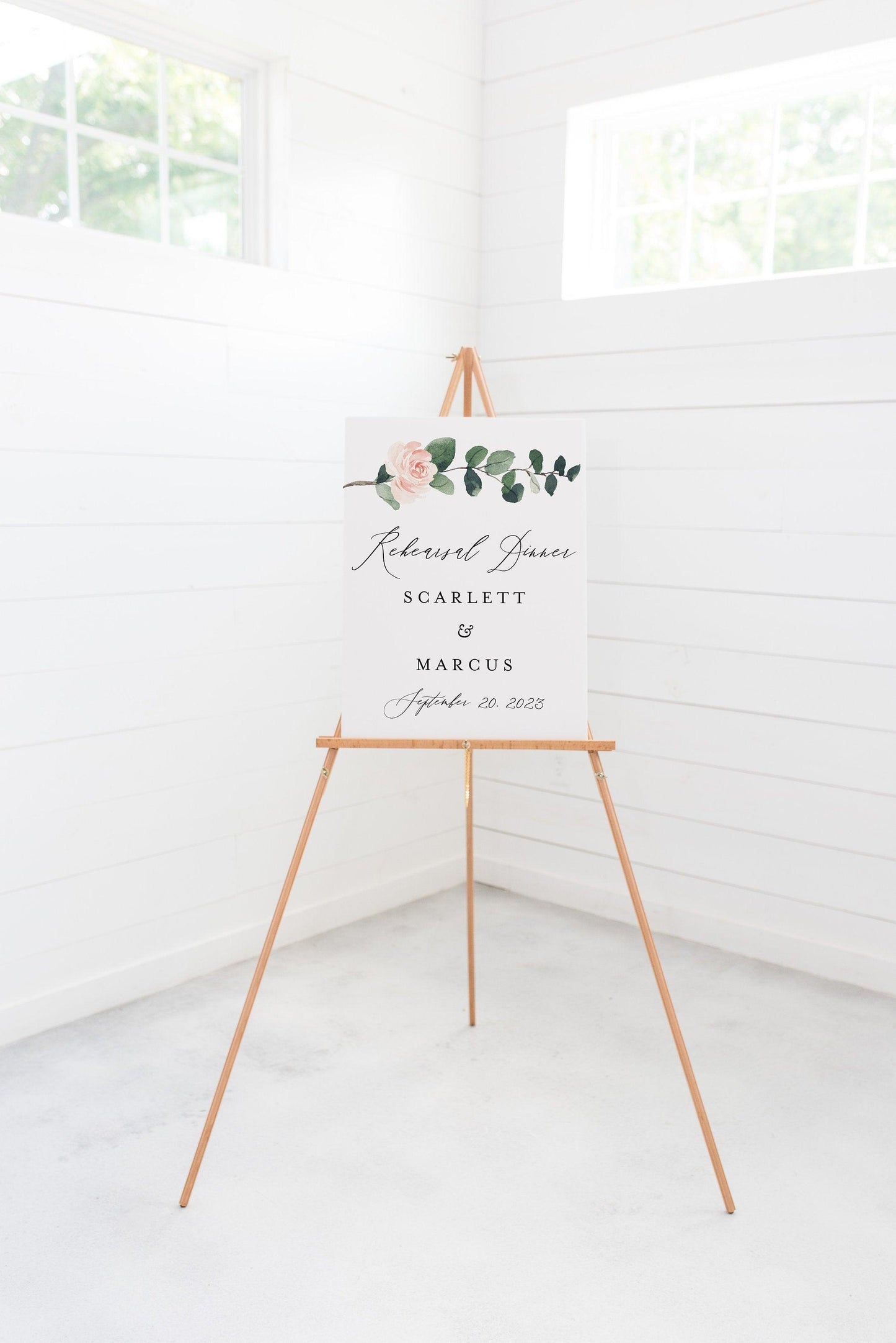 Printable Rehearsal Dinner Welcome Sign Editable Template Instant Download Greenery - Scarlett - SAVVY PAPER CO