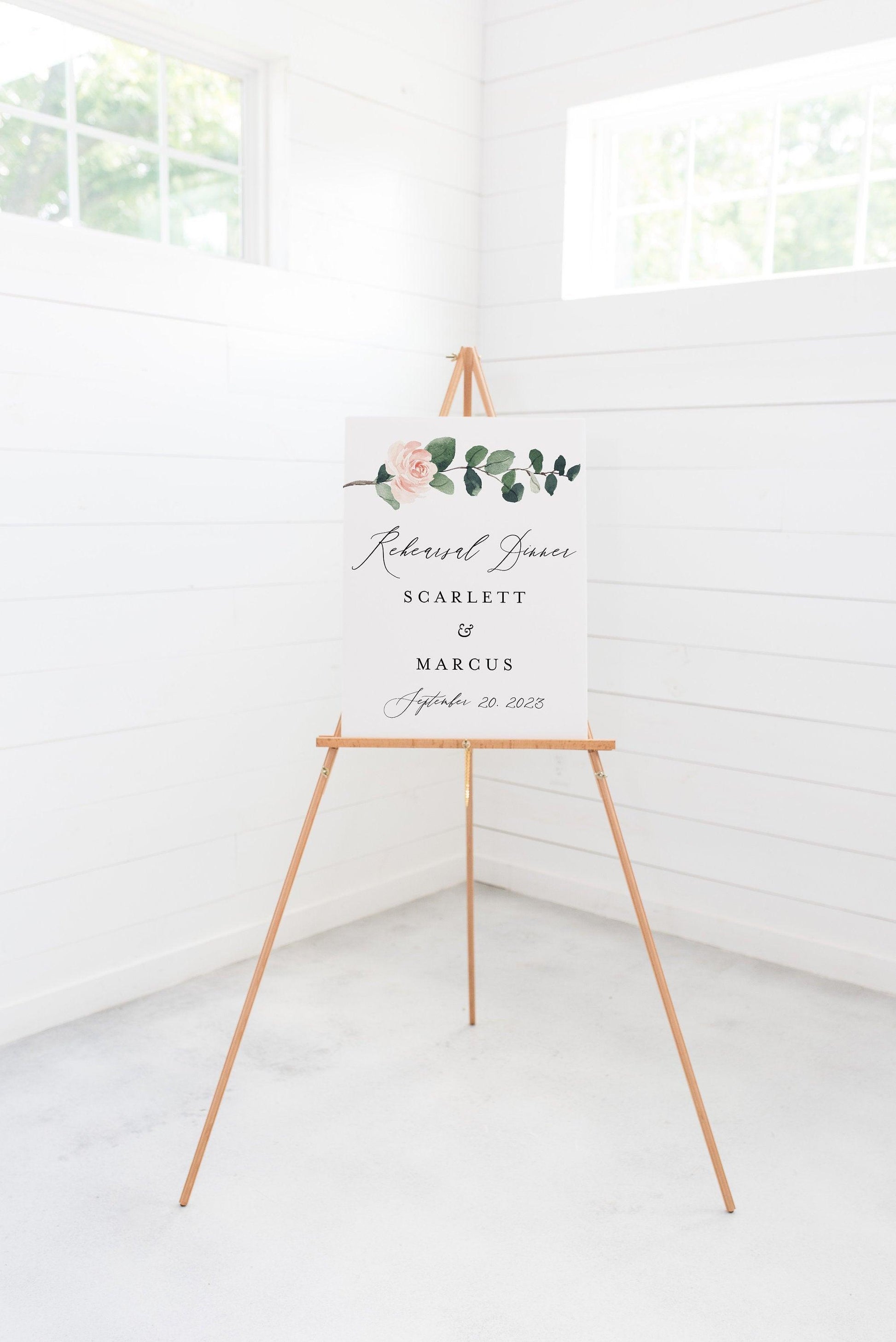 Printable Rehearsal Dinner Welcome Sign Editable Template Instant Download Greenery - Scarlett - SAVVY PAPER CO
