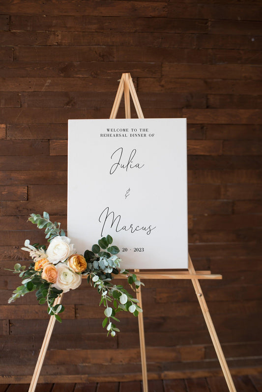 Printable Rehearsal Dinner Welcome Sign, Editable Template, Instant Download, Minimalist Wedding Welcome Sign Rehearsal Dinner - Julia - SAVVY PAPER CO