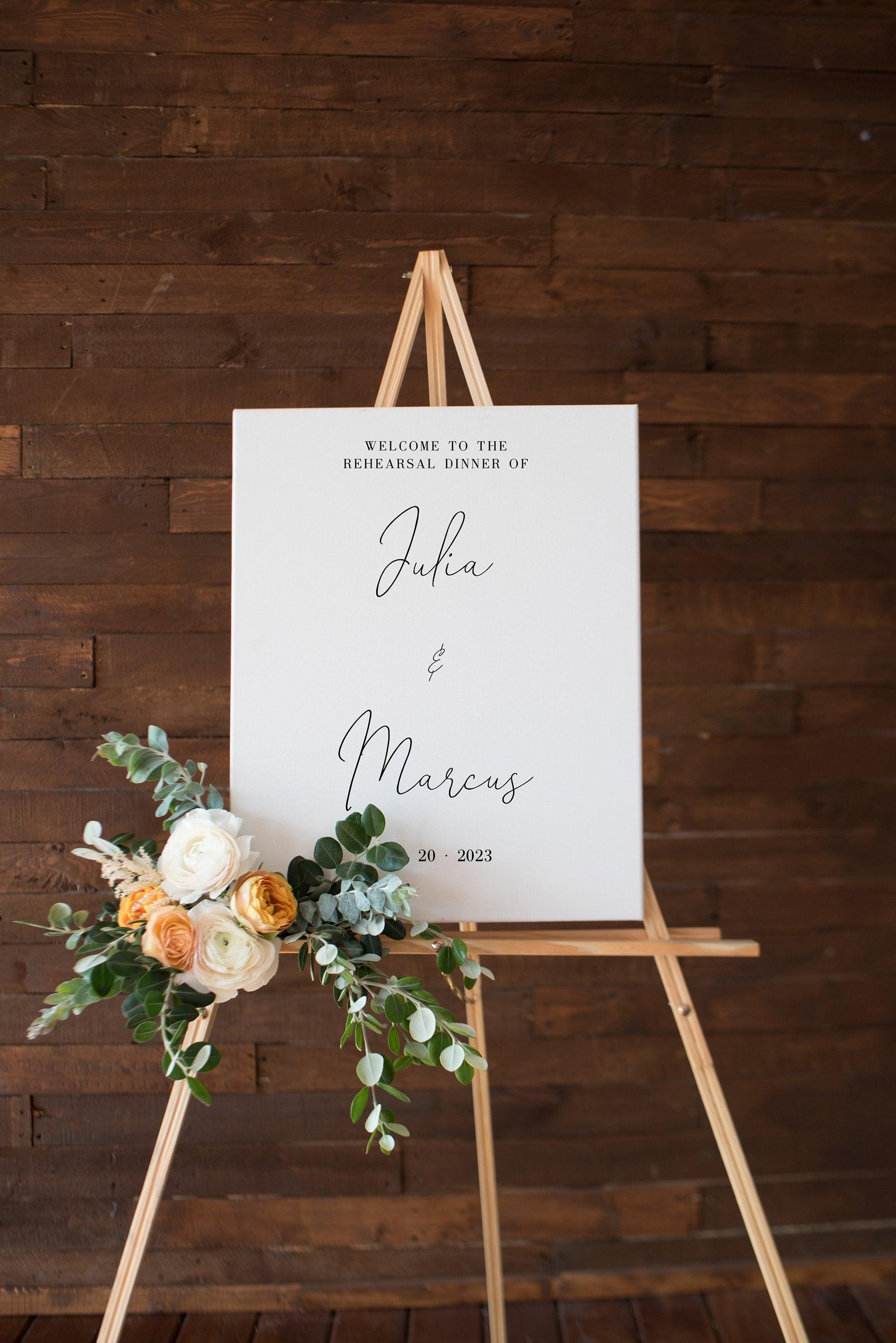 Printable Rehearsal Dinner Welcome Sign, Editable Template, Instant Download, Minimalist Wedding Welcome Sign Rehearsal Dinner - Julia - SAVVY PAPER CO