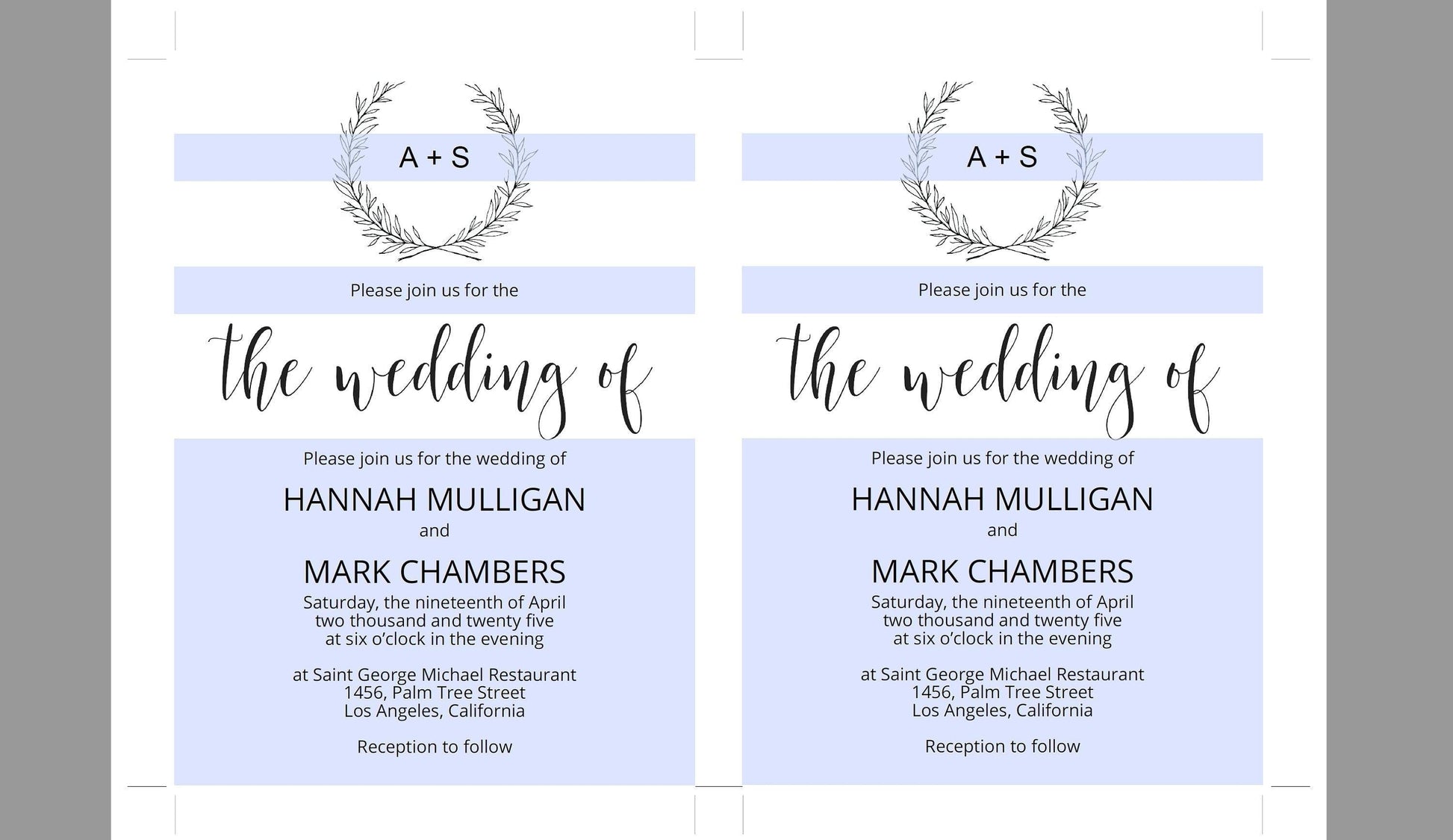 Printable Rustic Wedding Invitation Set Editable Template, DIY Instant Download Invites, Invitation Suite - Hannah - SAVVY PAPER CO