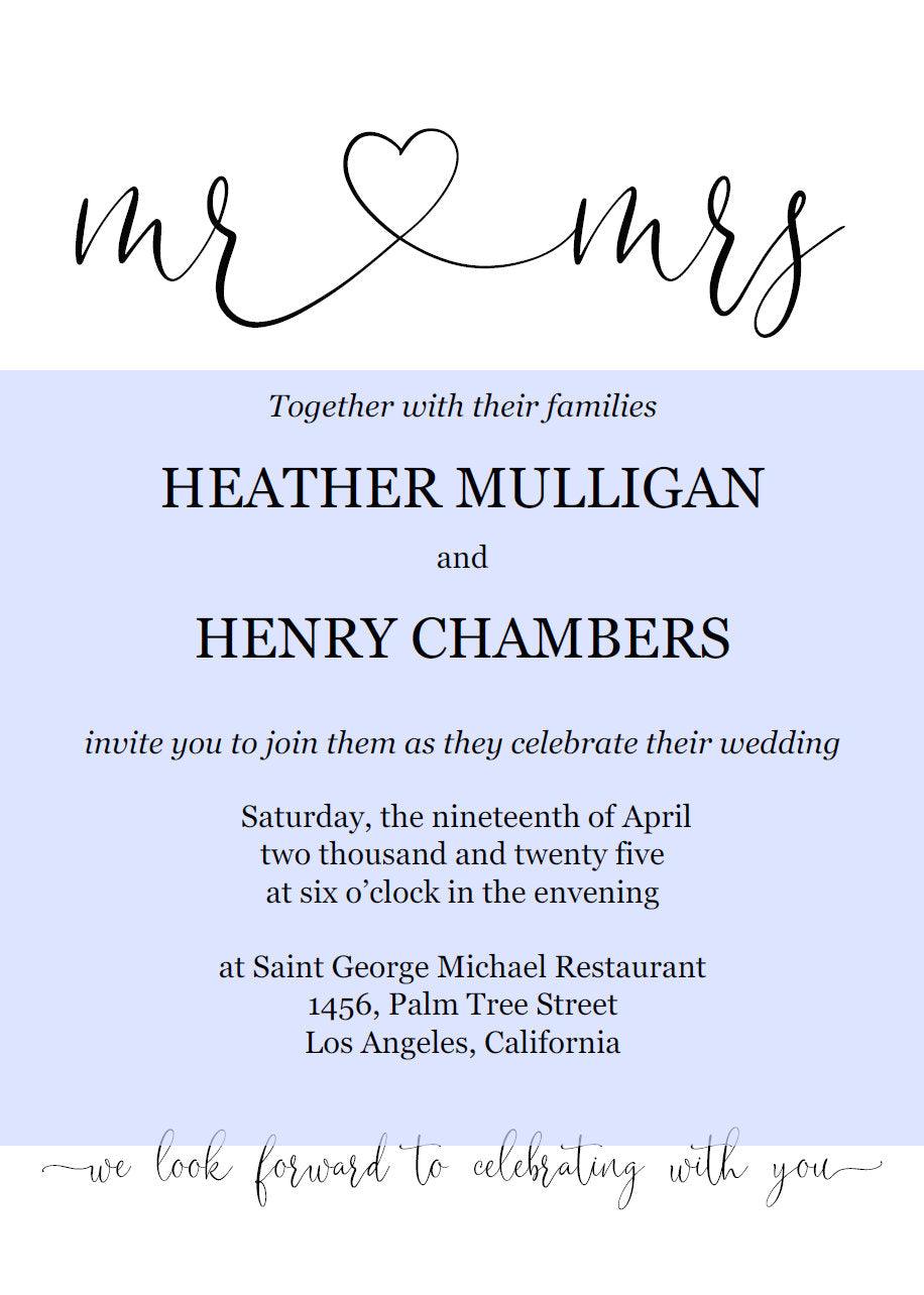 Printable Rustic Wedding Invitation Set Editable Template, DIY Instant Download Invites, Invitation Suite - Heather - SAVVY PAPER CO