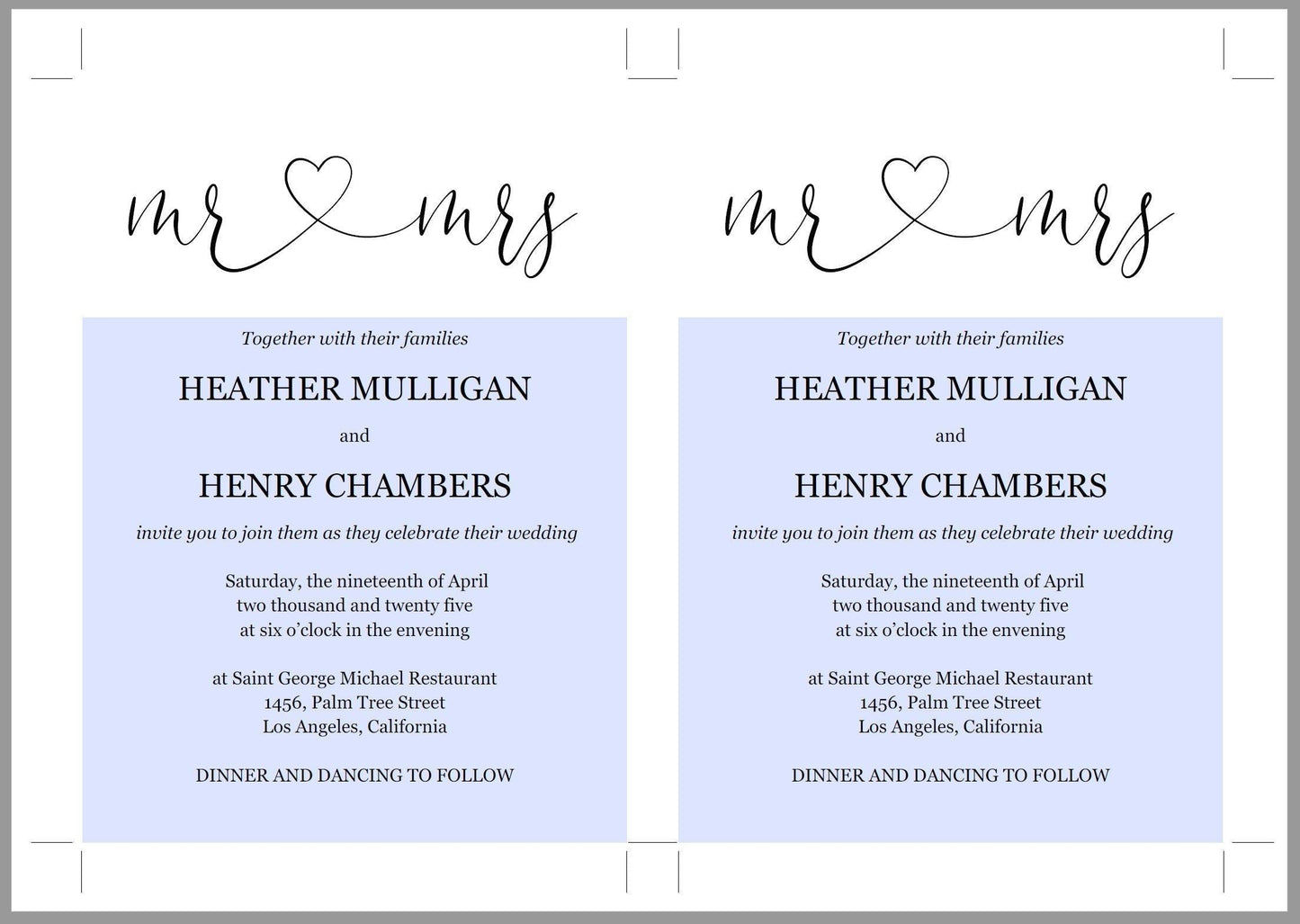 Printable Rustic Wedding Invitation Set Editable Template, DIY Instant Download Invites, Invitation Suite - Heather - SAVVY PAPER CO