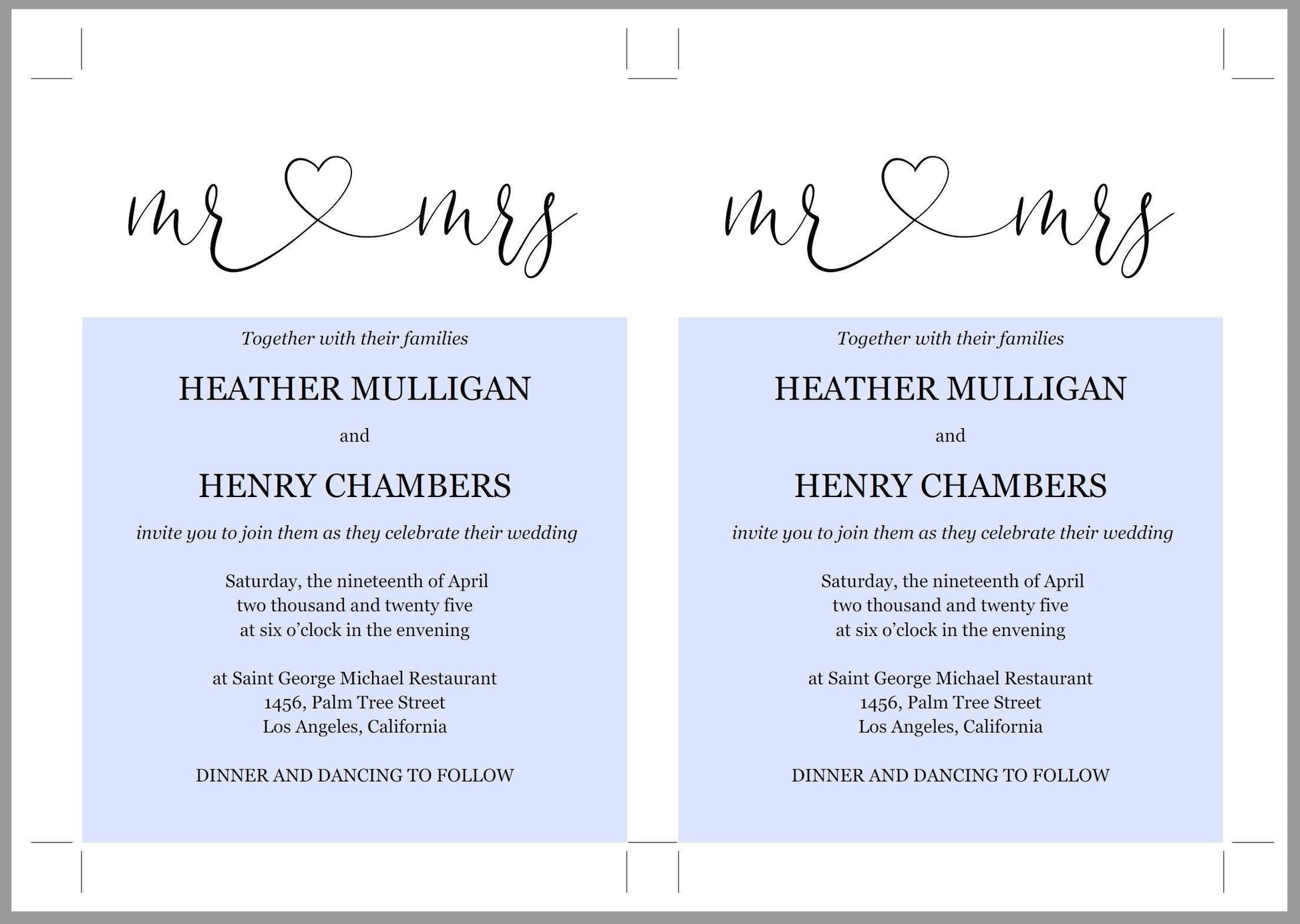 Printable Rustic Wedding Invitation Set Editable Template, DIY Instant Download Invites, Invitation Suite - Heather - SAVVY PAPER CO