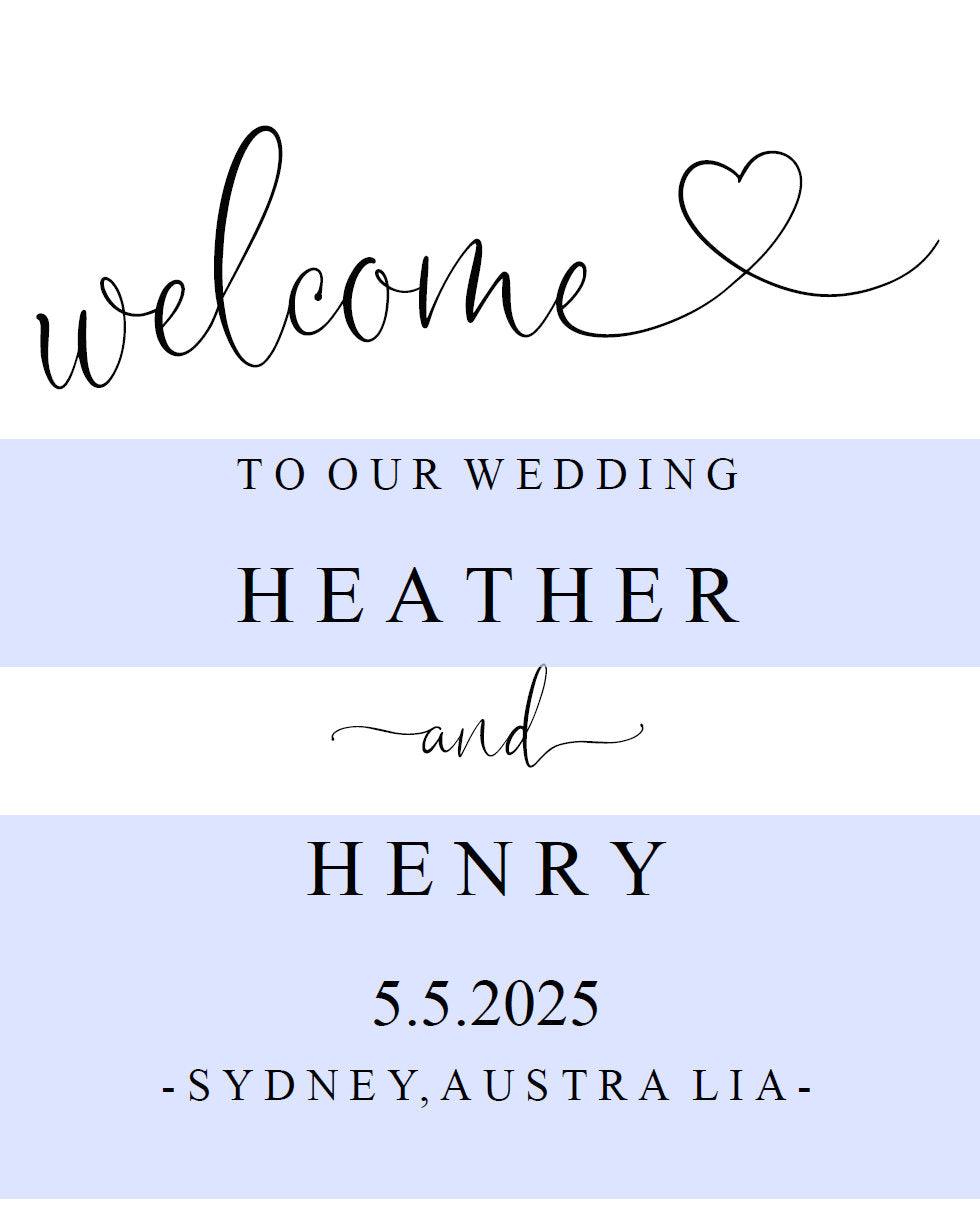 Printable Rustic Wedding Welcome Sign Editable Template Instant Download- HEATHER - SAVVY PAPER CO